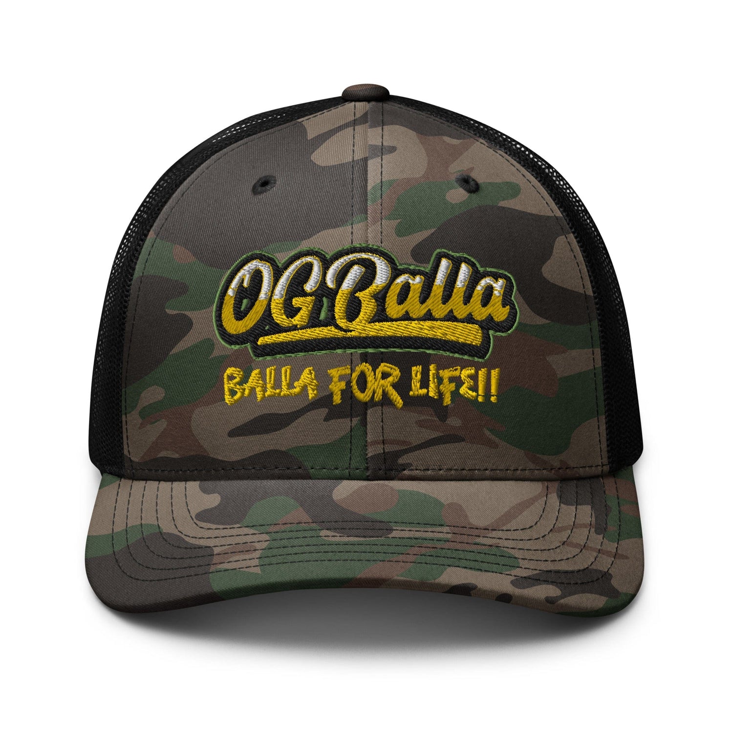 OGBALLA &quot;Balla For Life&quot; Camouflage trucker hat *NEW - OGBALLA.com