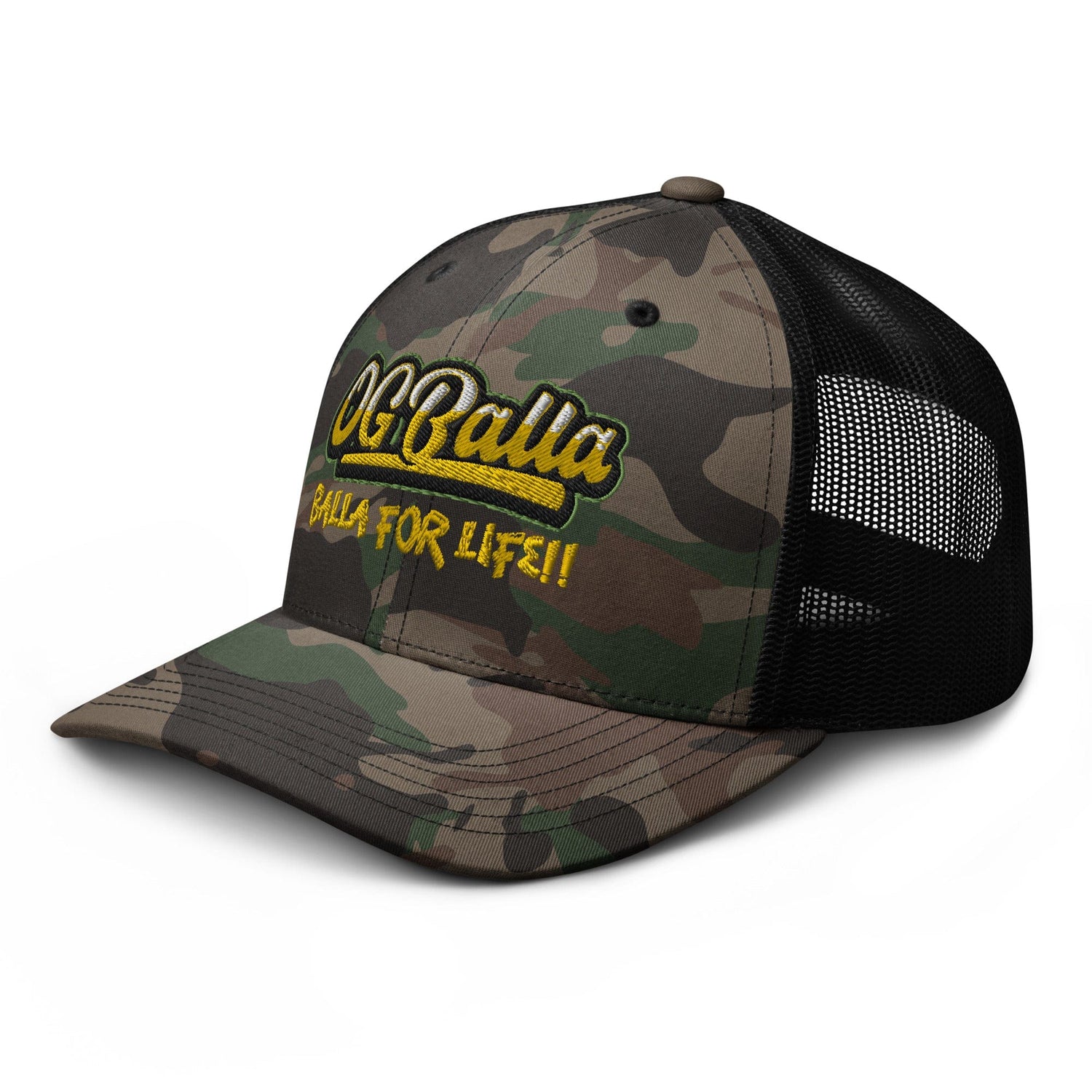 OGBALLA &quot;Balla For Life&quot; Camouflage trucker hat *NEW - OGBALLA.com