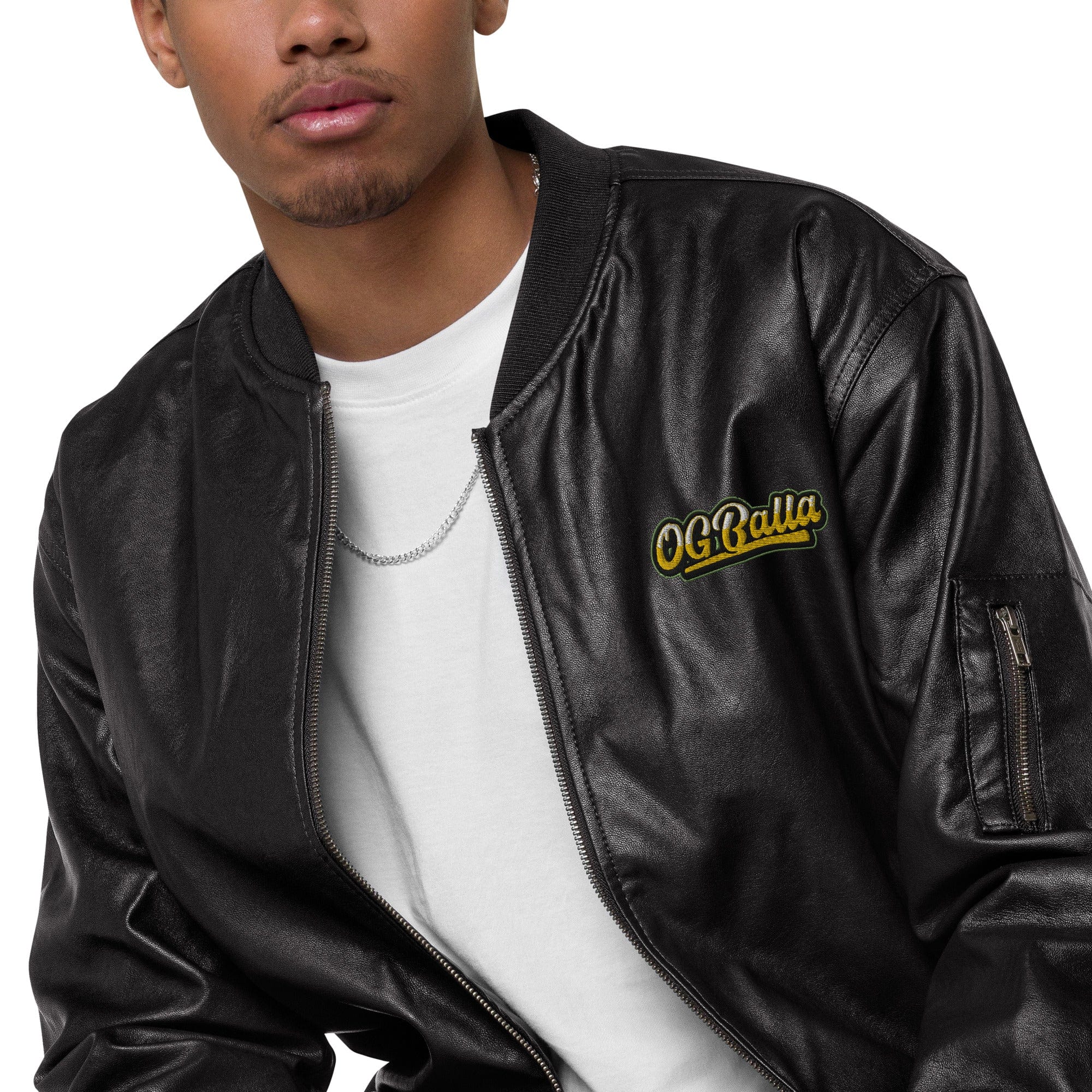 OGBALLA *NEW* Leather Bomber Jacket