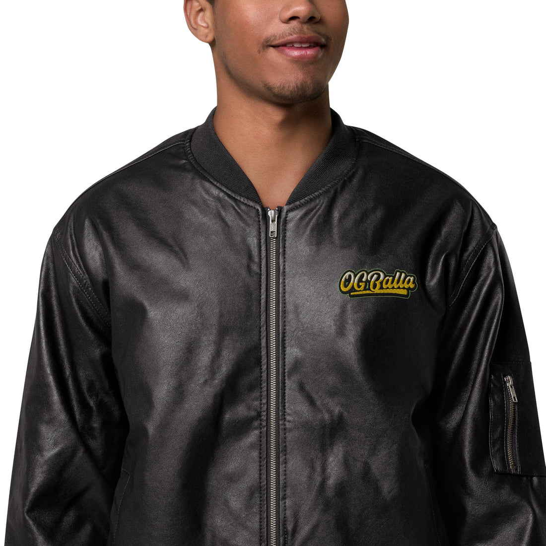 OGBALLA *NOUVEAU* Blouson aviateur en cuir