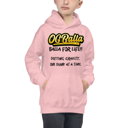 OGBALLA &quot;Defying Gravity One Dunk At A Time&quot; Kids Hoodie *NEW - OGBALLA.com