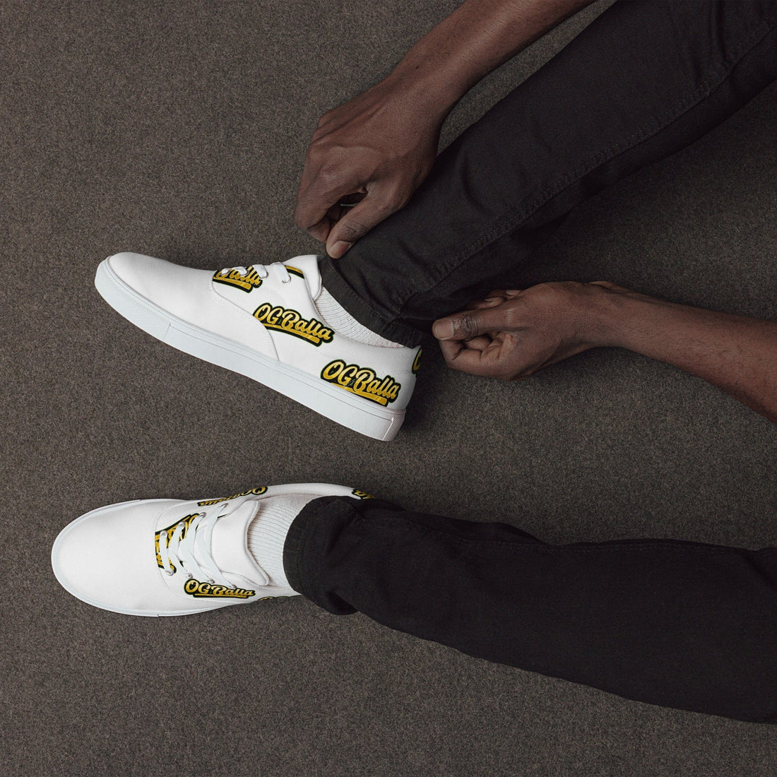 OGBALLA Balla For Life Men’s lace-up canvas shoes *NEW