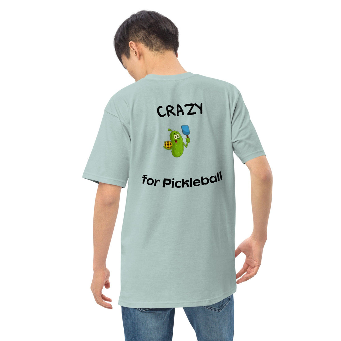 OGBALLA Crazy For Pickleball Men’s premium heavyweight tee