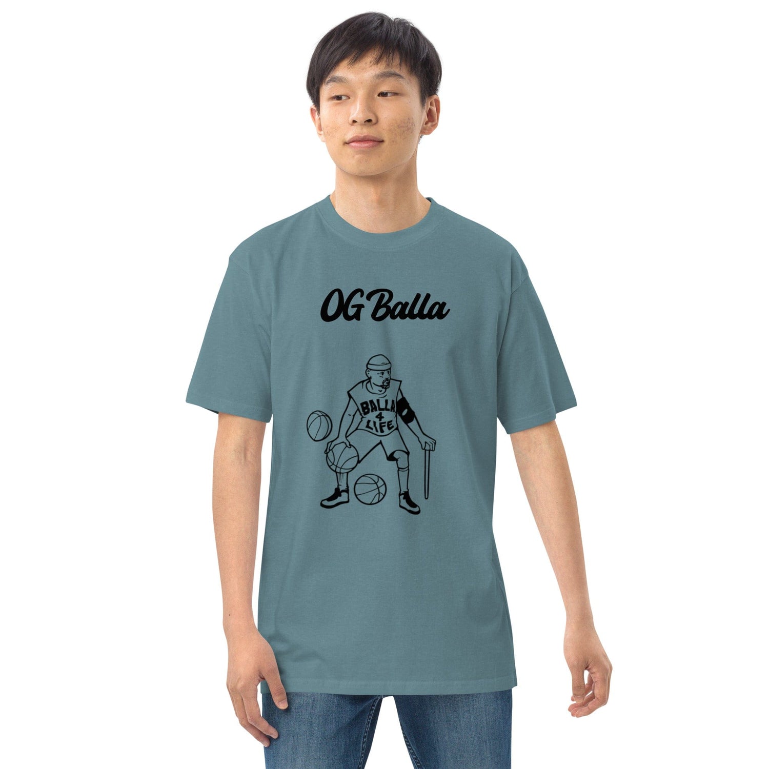 OGBALLA Balla For Life T-shirt épais haut de gamme pour hommes