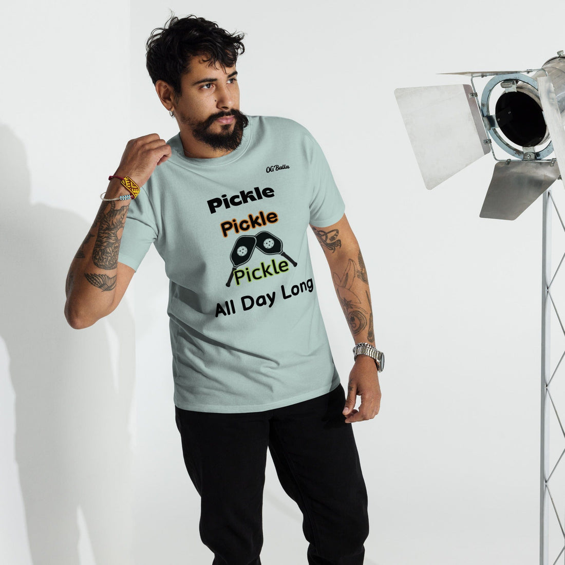 OGBALLA Pickle All Day Men’s premium heavyweight tee