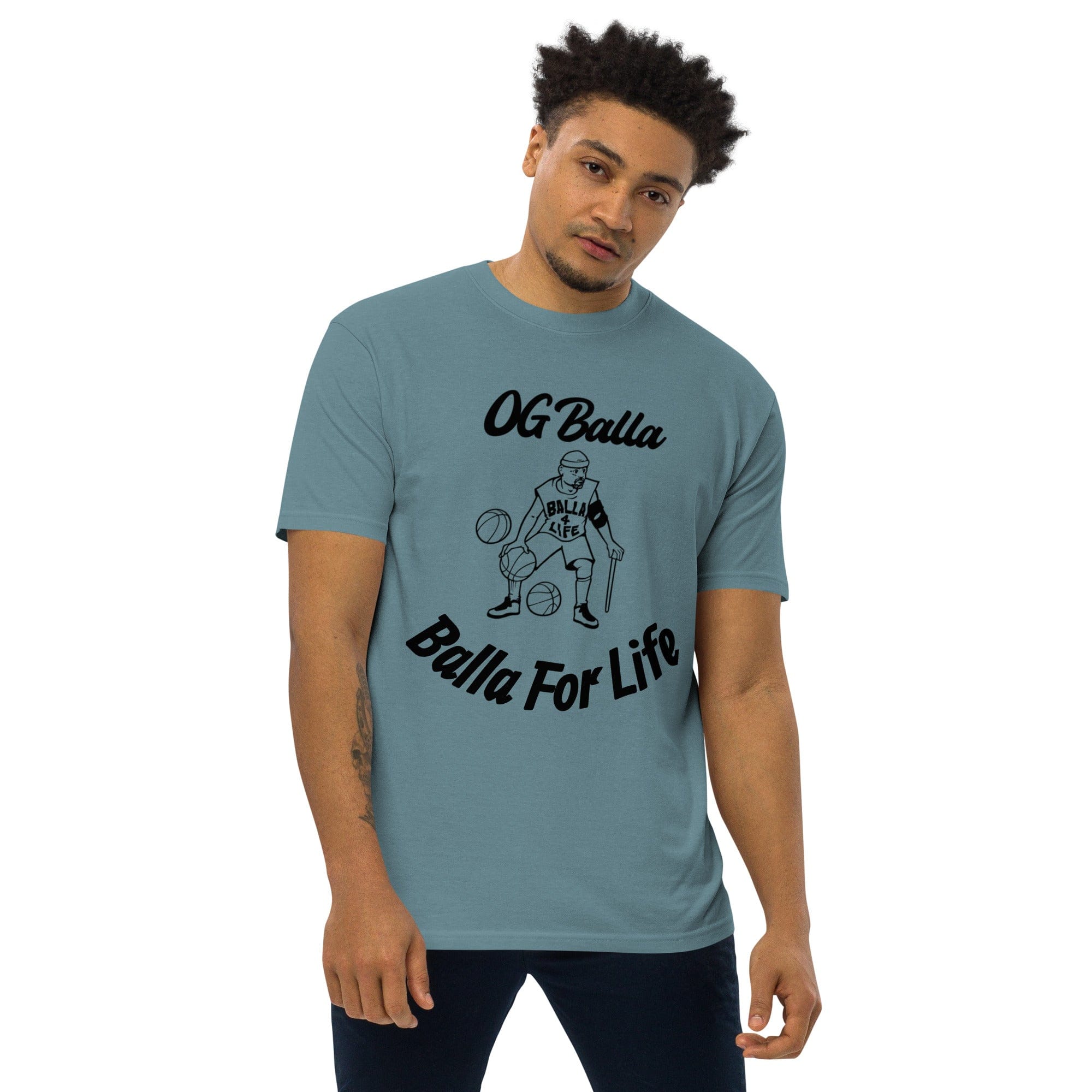 OGBALLA Balla For Life Men’s premium heavyweight tee