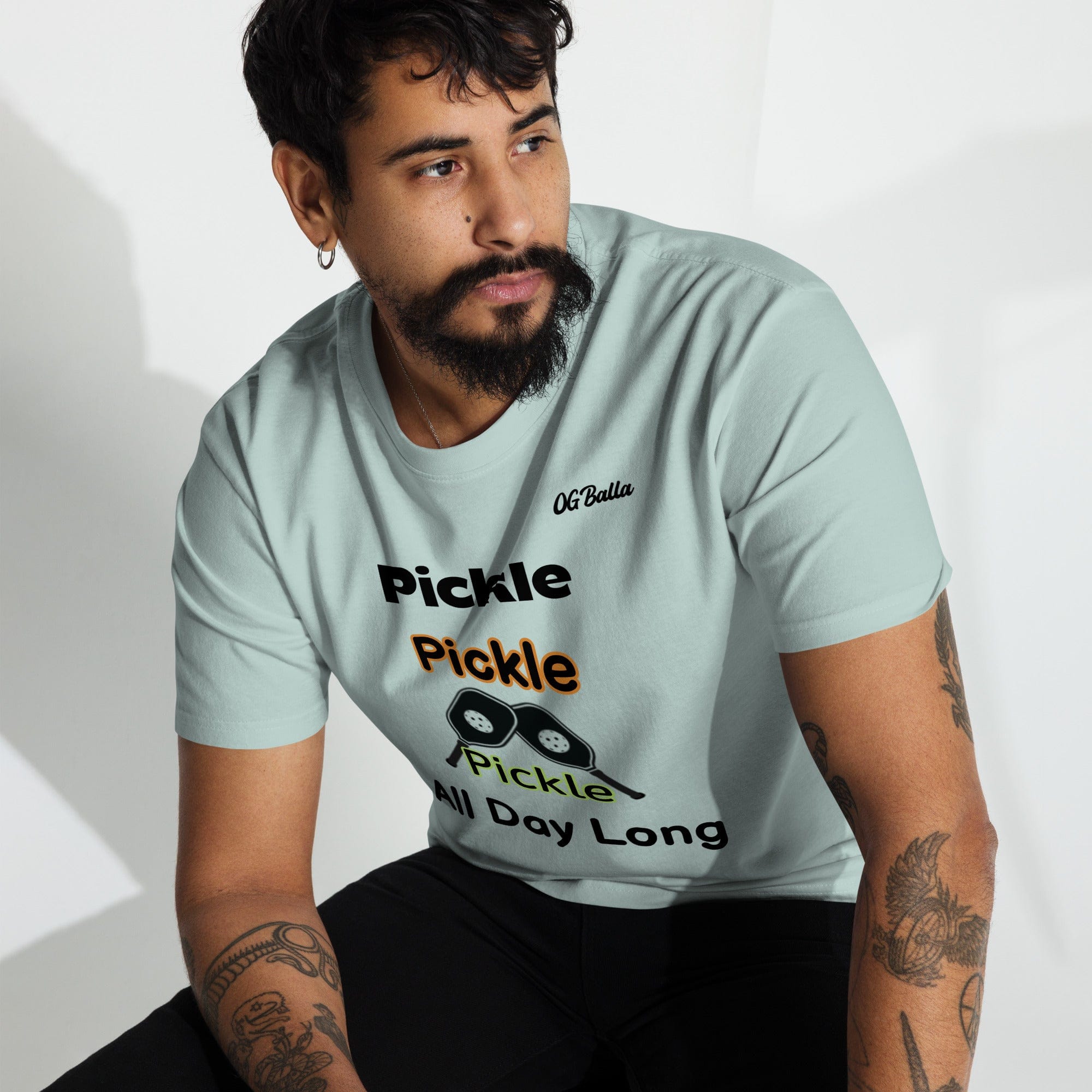 OGBALLA Pickle All Day Men’s premium heavyweight tee