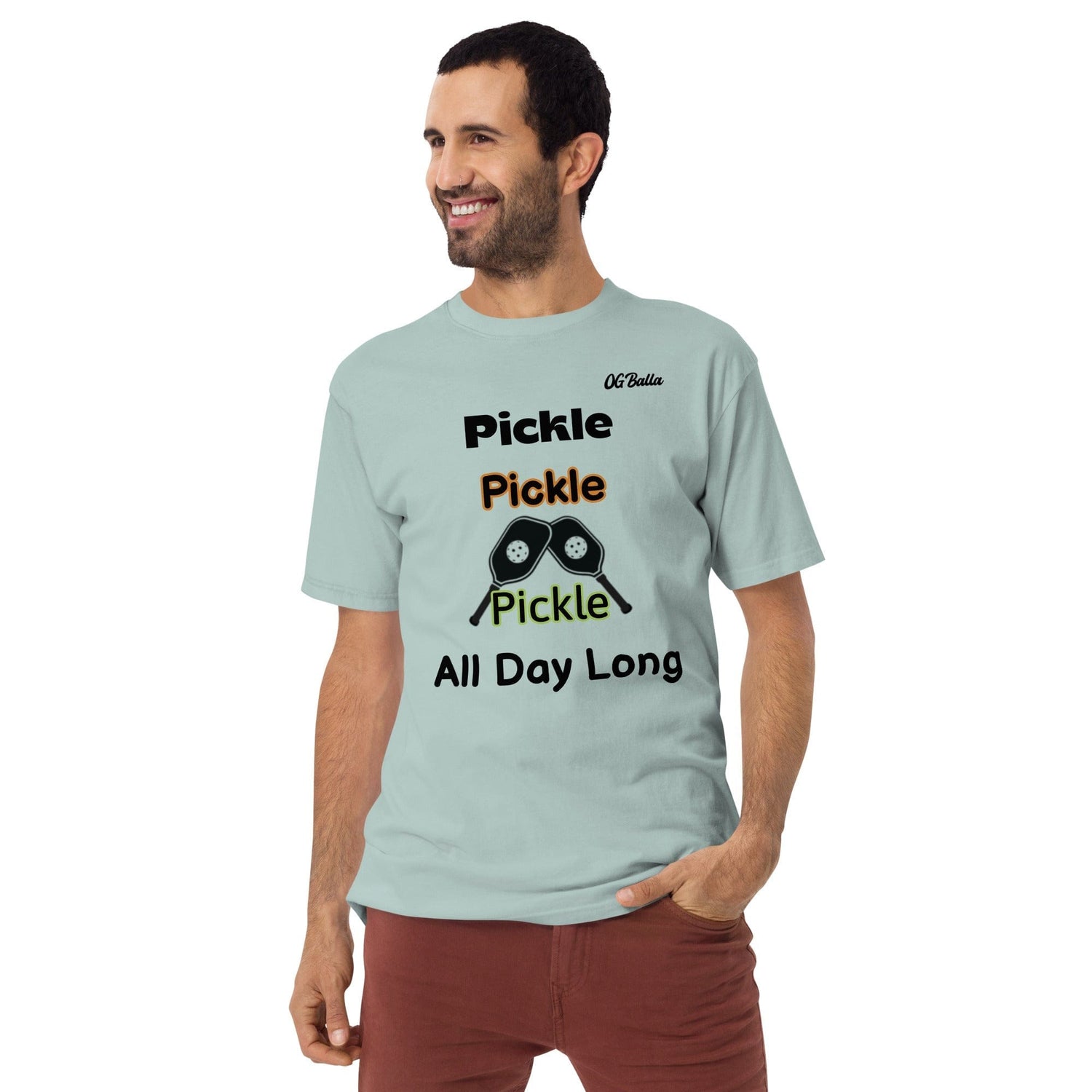 OGBALLA Pickle Every Day Men’s premium heavyweight tee *NEW