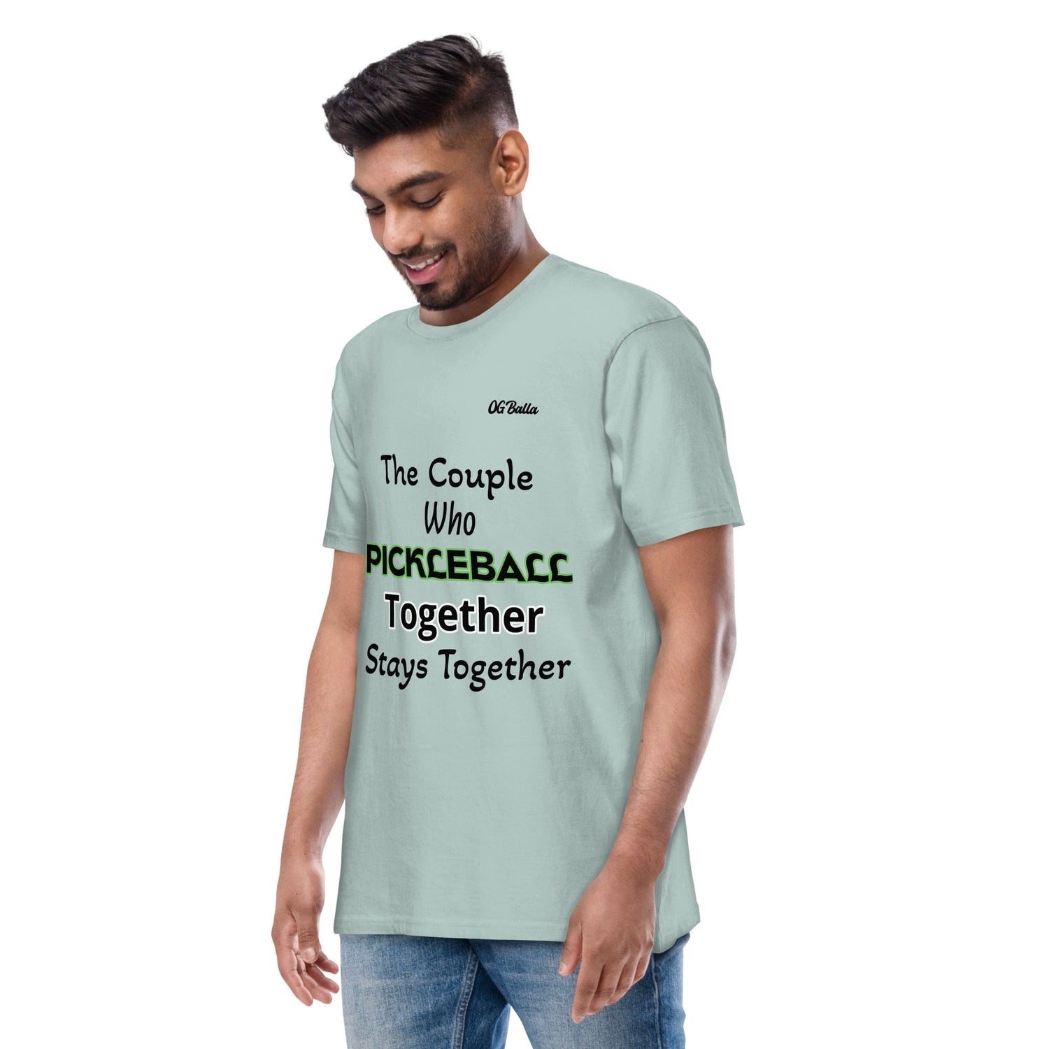 OGBALLA Pickleballa Couple Men’s premium heavyweight tee *NEW