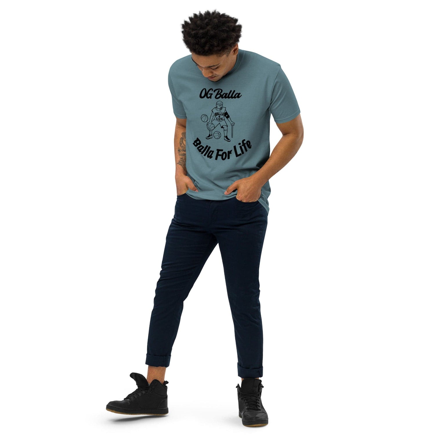 OGBALLA Balla For Life Men’s premium heavyweight tee