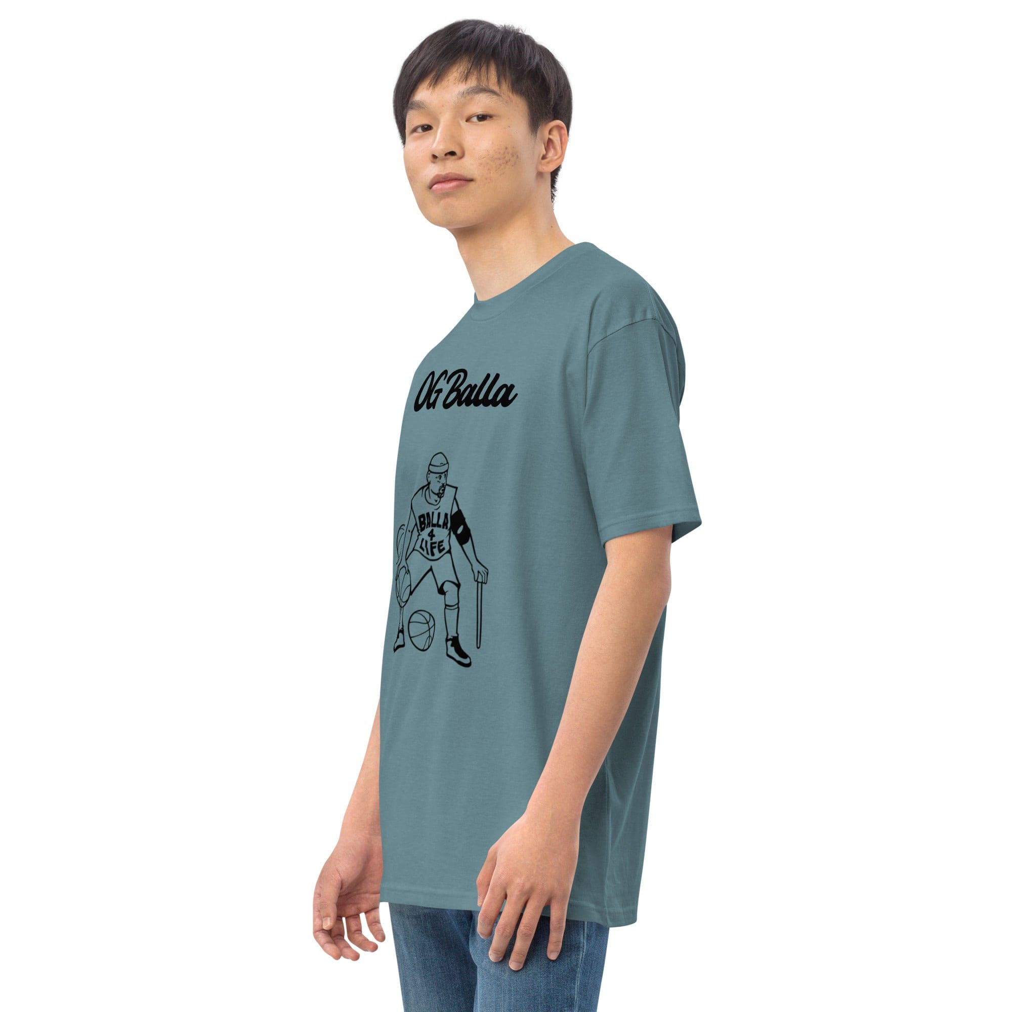 OGBALLA Balla For Life Men’s premium heavyweight tee