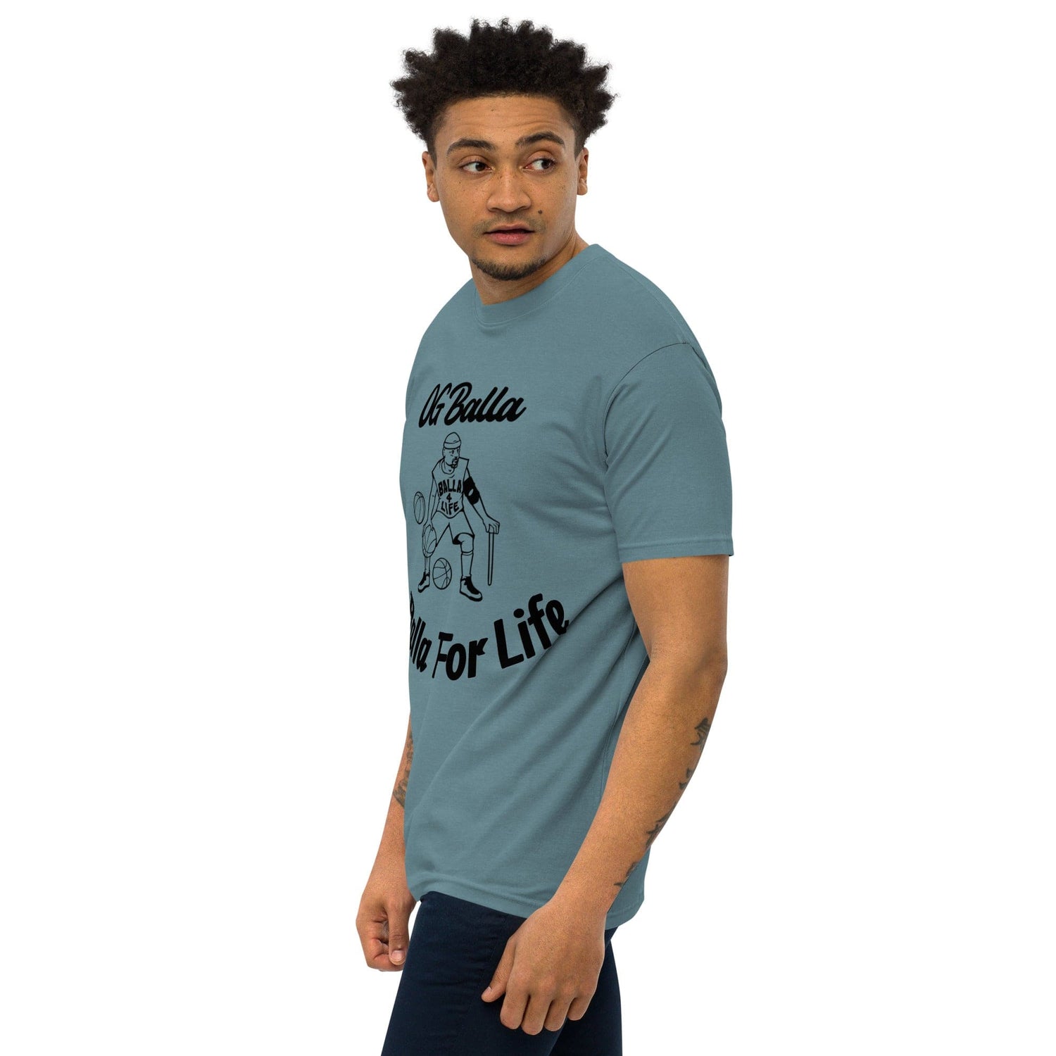 OGBALLA Balla For Life T-shirt épais haut de gamme pour hommes