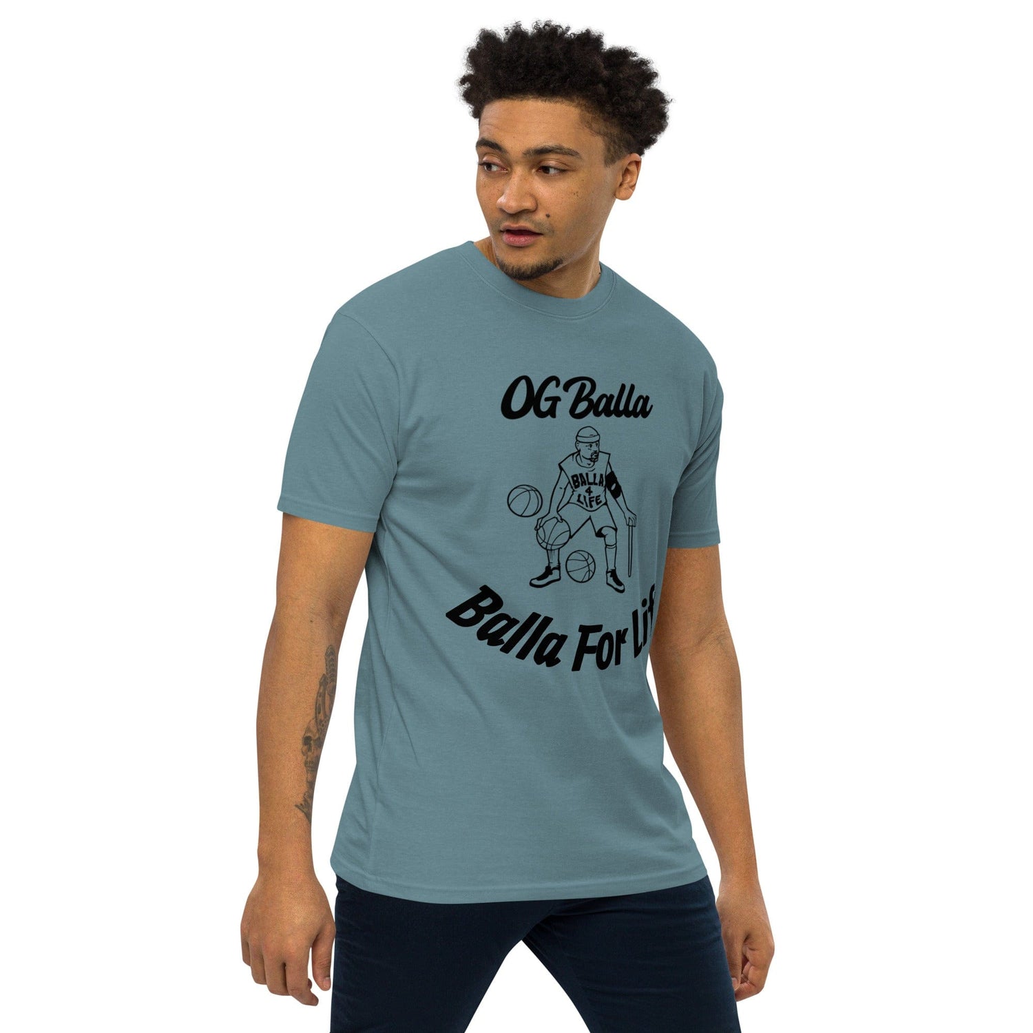 OGBALLA Balla For Life T-shirt épais haut de gamme pour hommes