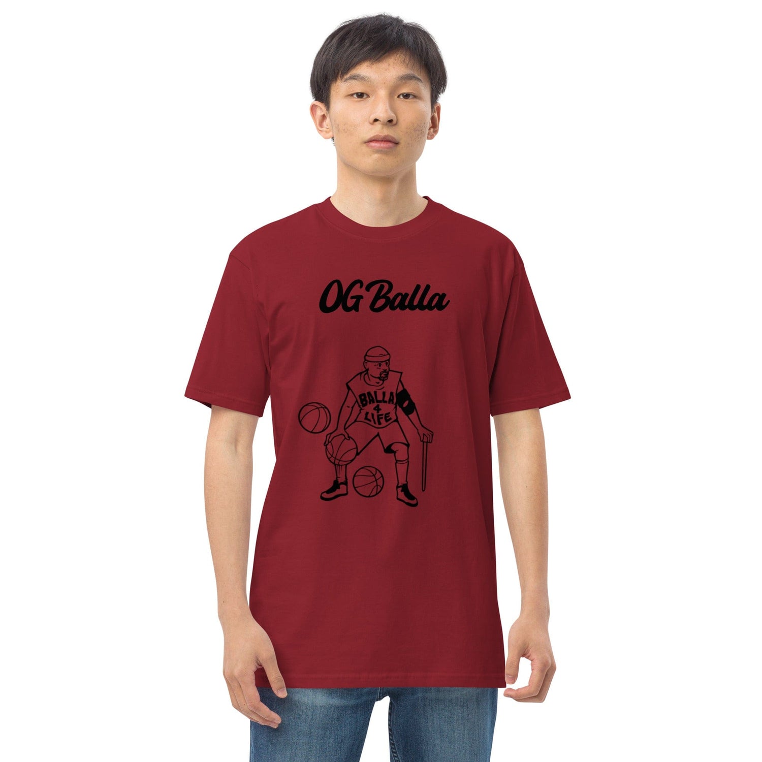 OGBALLA Balla For Life Men’s premium heavyweight tee