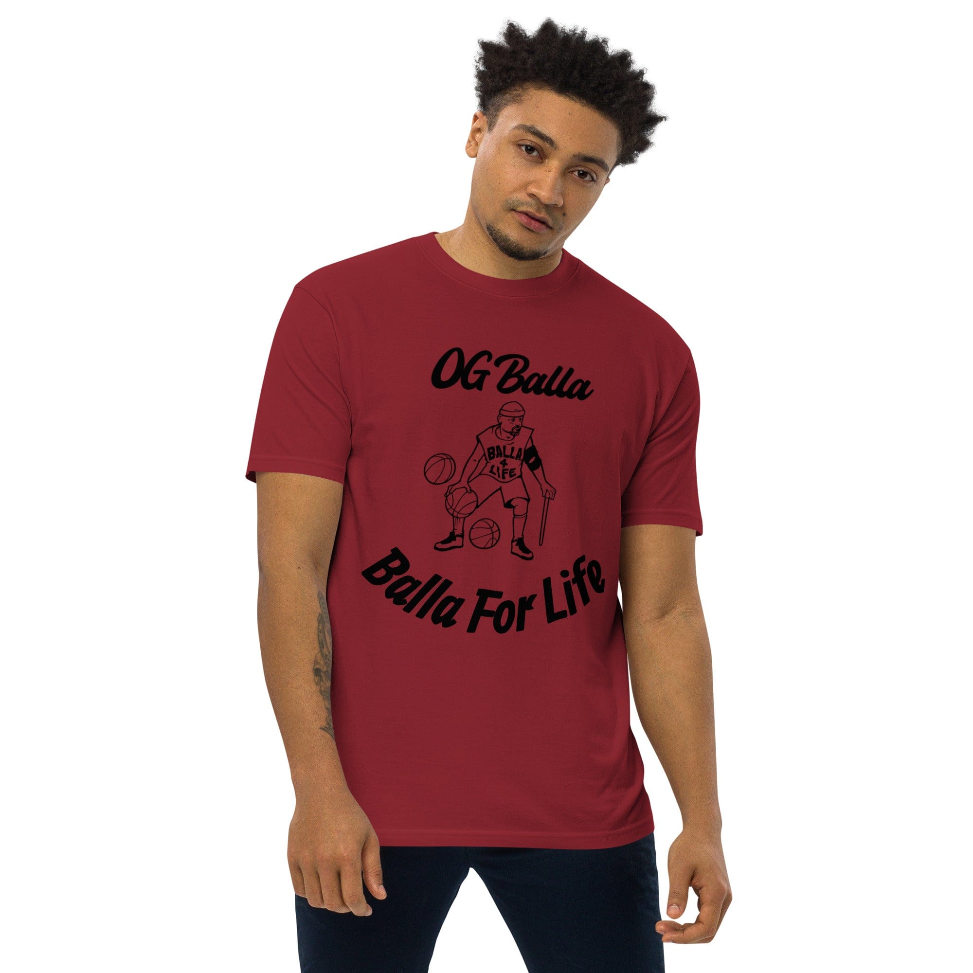 OGBALLA Balla For Life Men’s premium heavyweight tee