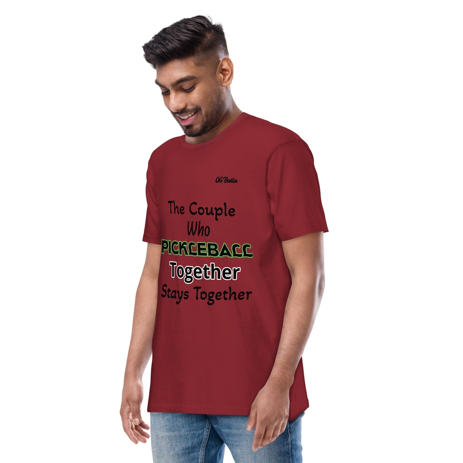 OGBALLA Pickleballa Couple Men’s premium heavyweight tee *NEW