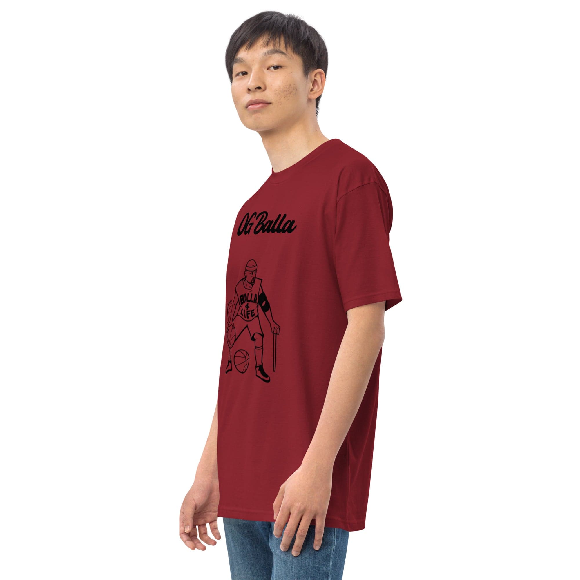 OGBALLA Balla For Life Men’s premium heavyweight tee