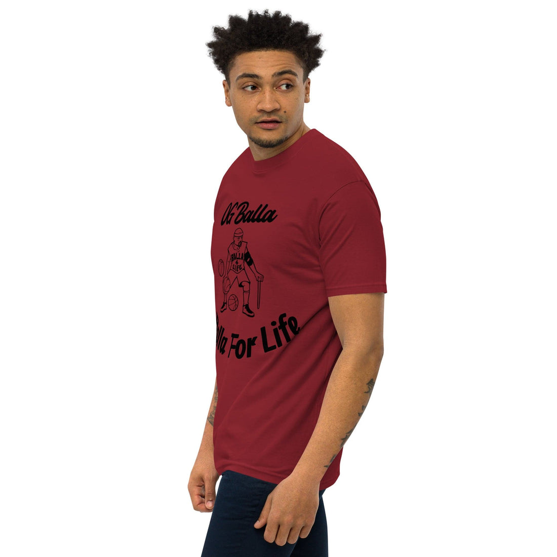 OGBALLA Balla For Life T-shirt épais haut de gamme pour hommes