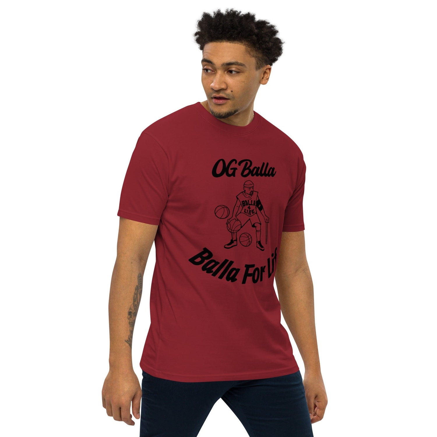 OGBALLA Balla For Life T-shirt épais haut de gamme pour hommes