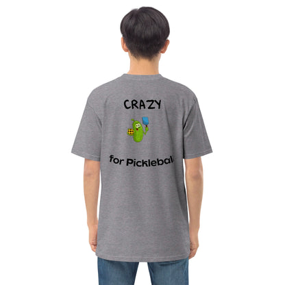 OGBALLA Crazy For Pickleball Men’s premium heavyweight tee