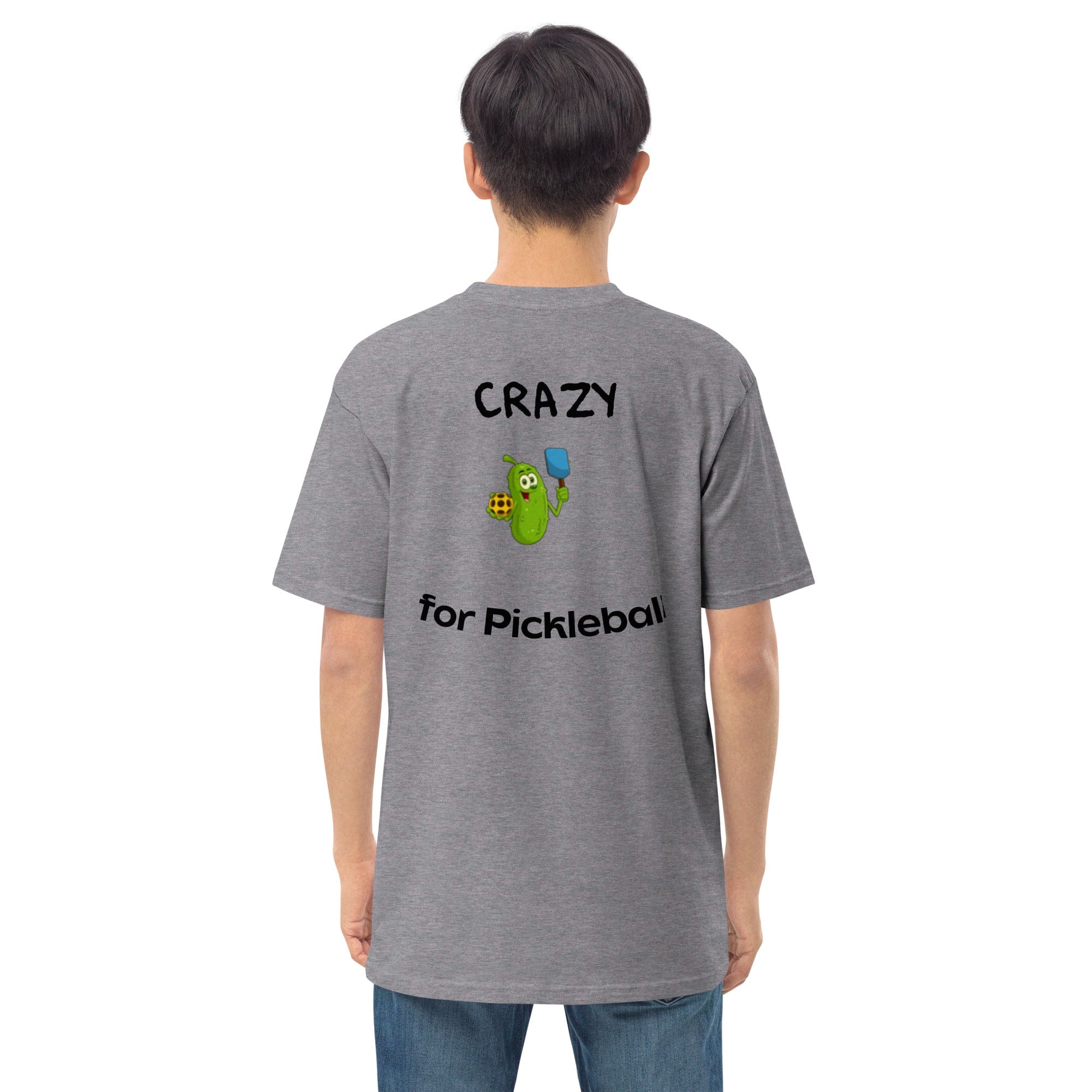 OGBALLA Crazy For Pickleball Men’s premium heavyweight tee