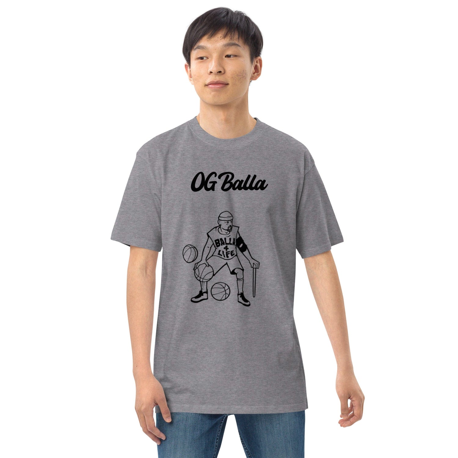 OGBALLA Balla For Life Men’s premium heavyweight tee