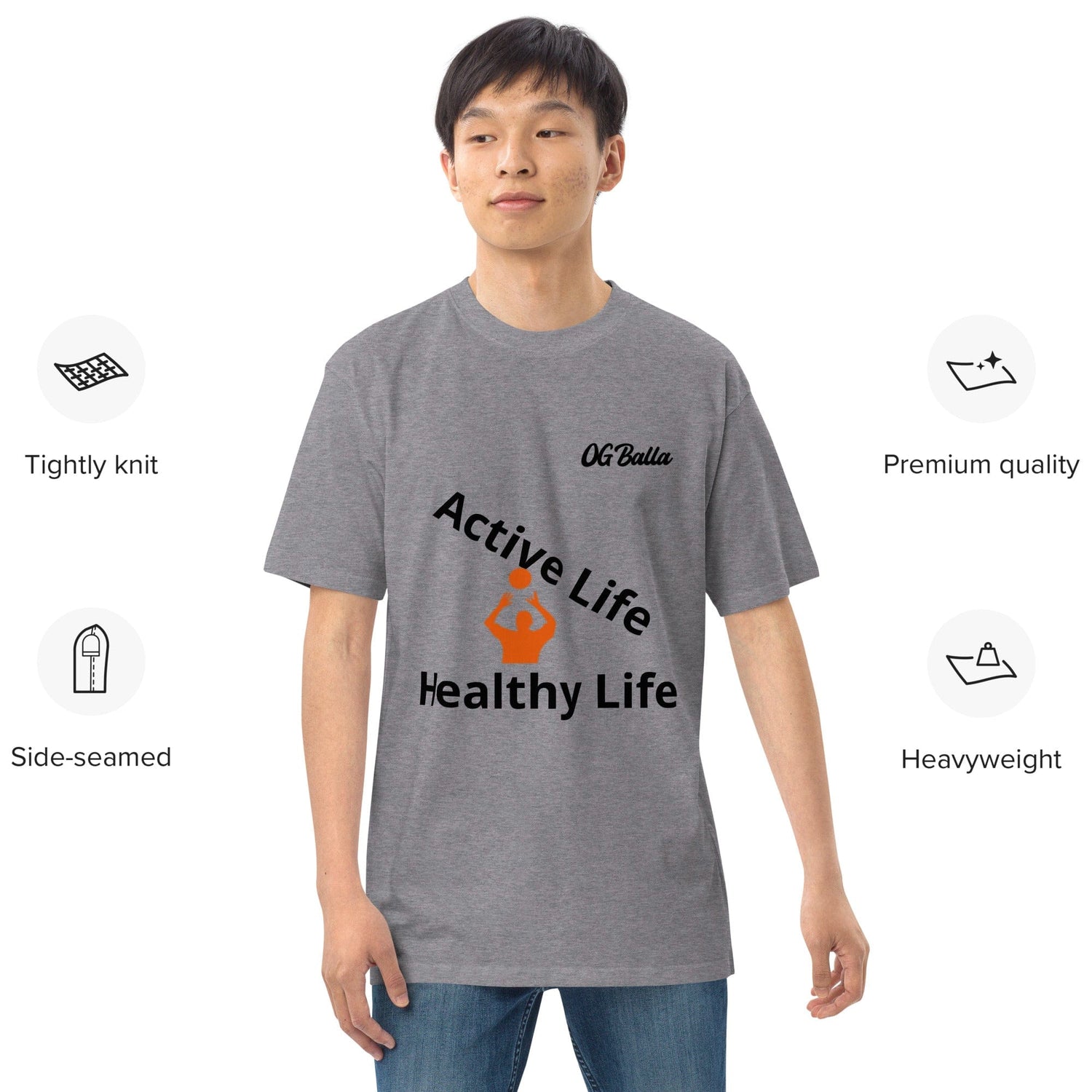 OGBALLA Active Life Men’s premium heavyweight tee *NEW