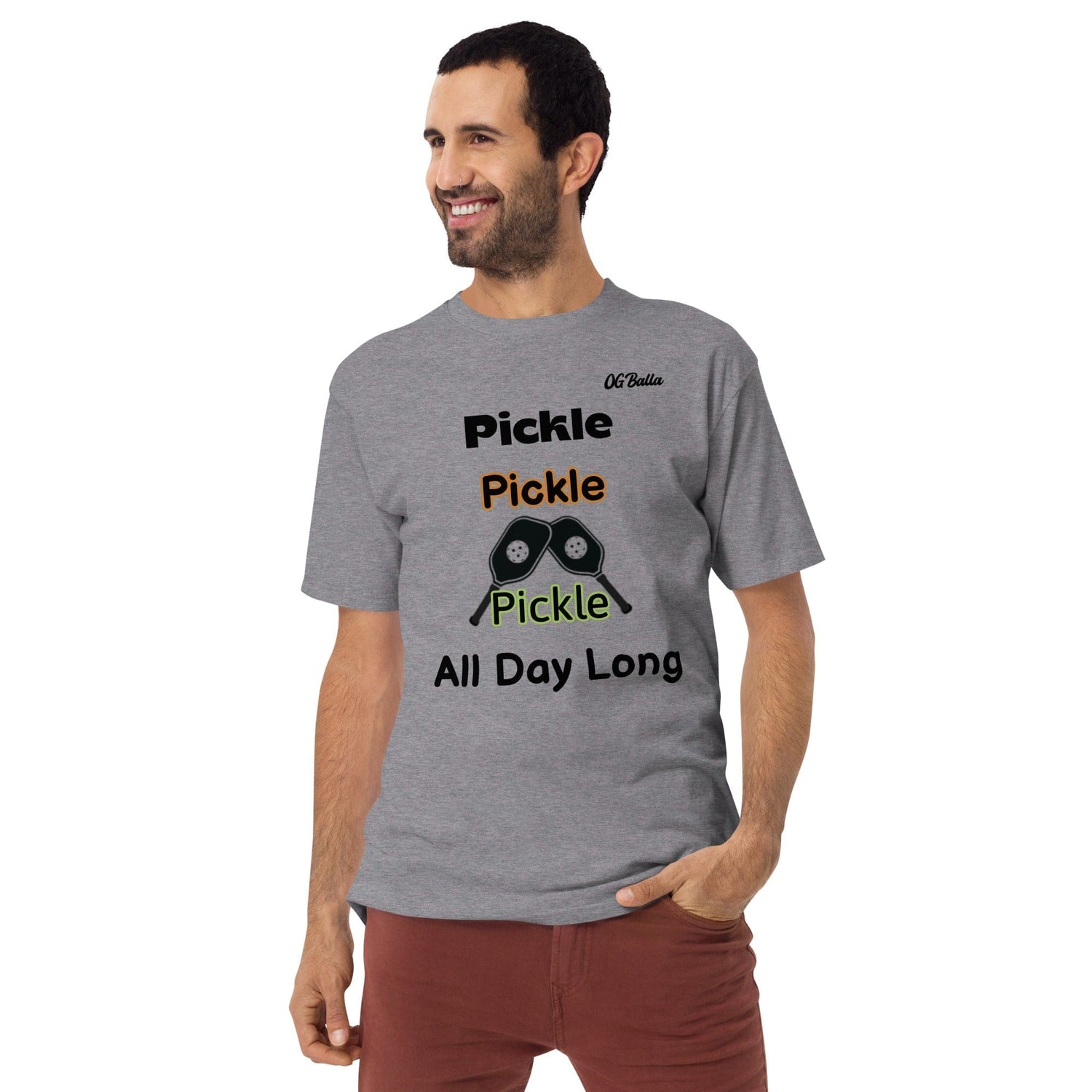 OGBALLA Pickle Every Day Men’s premium heavyweight tee *NEW