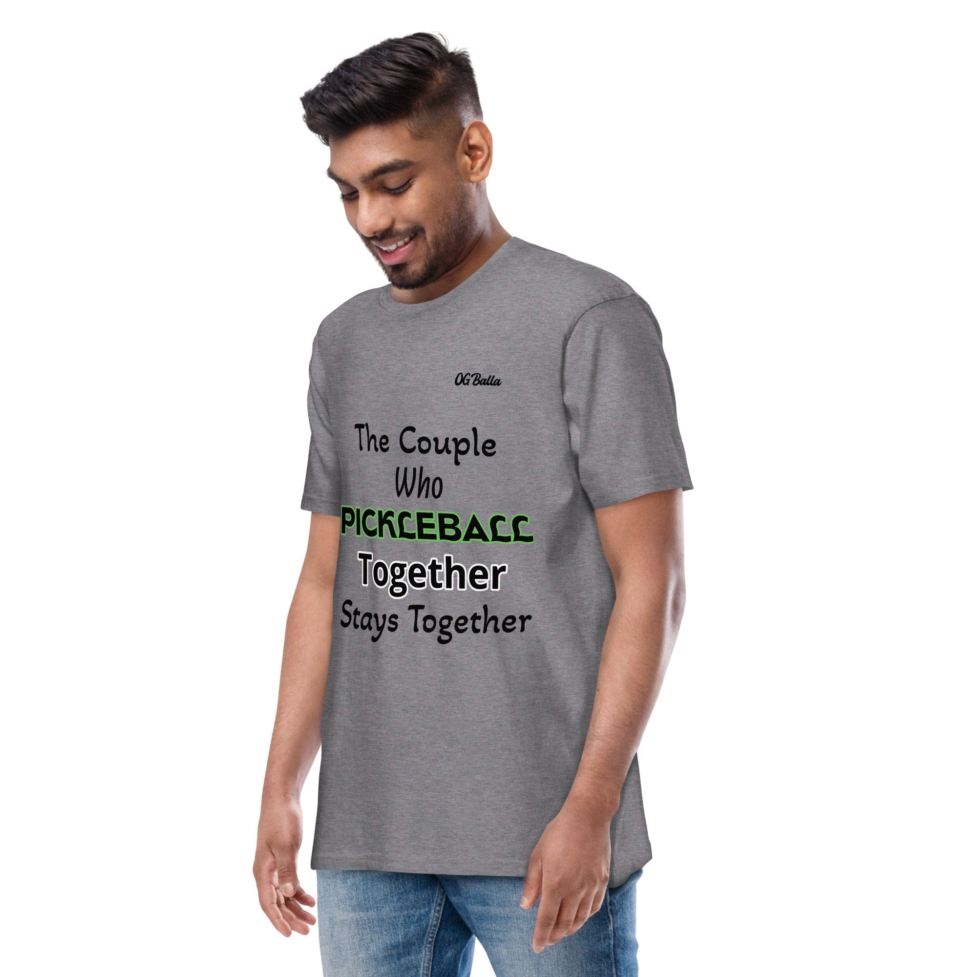 OGBALLA Pickleballa Couple Men’s premium heavyweight tee *NEW