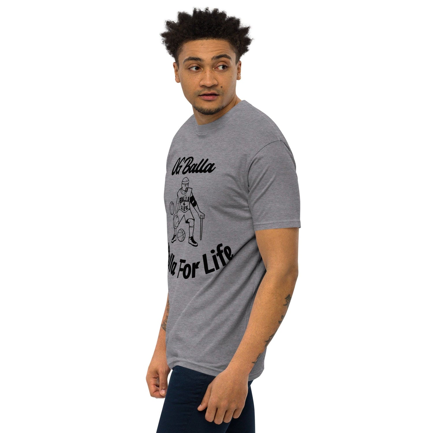 OGBALLA Balla For Life T-shirt épais haut de gamme pour hommes