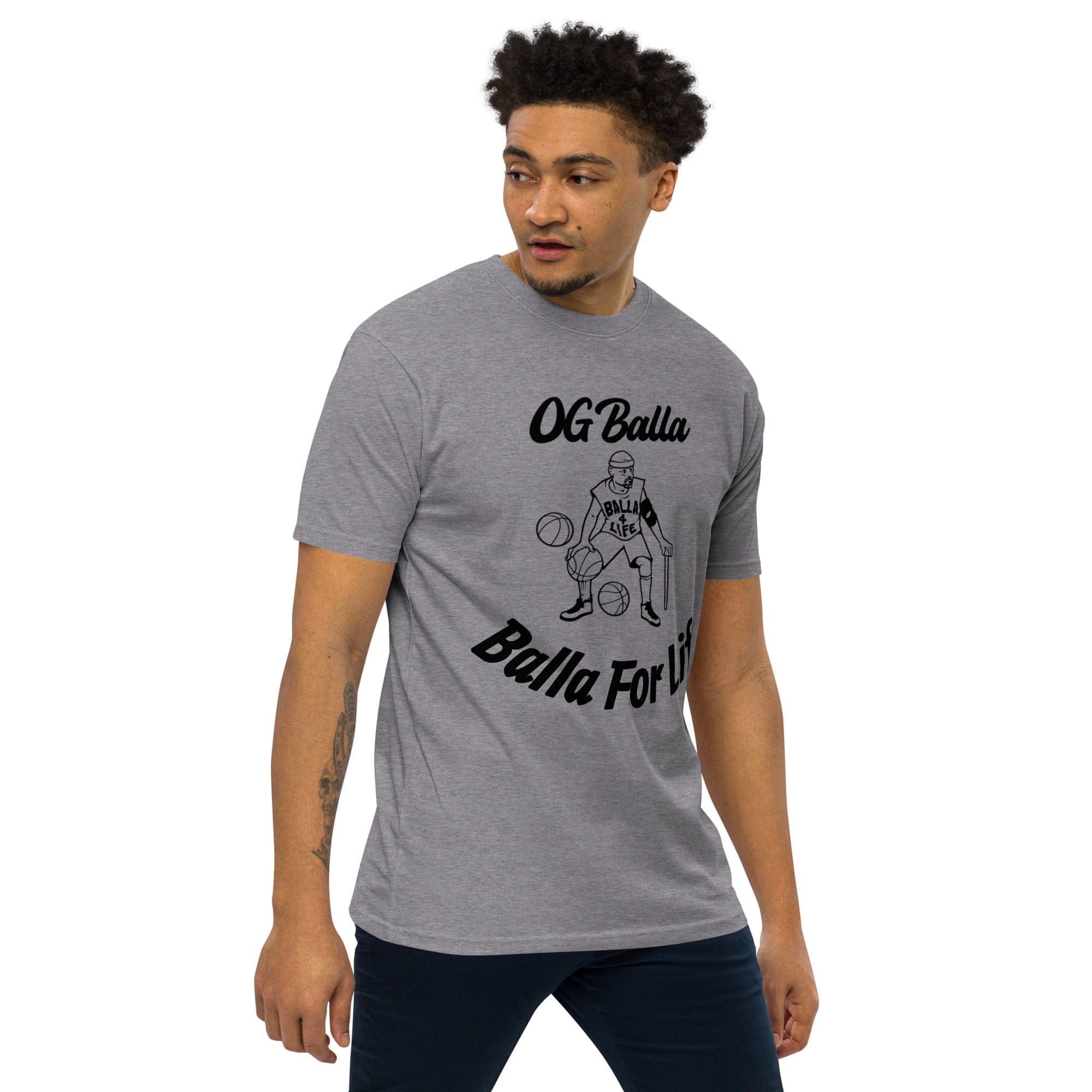 OGBALLA Balla For Life T-shirt épais haut de gamme pour hommes