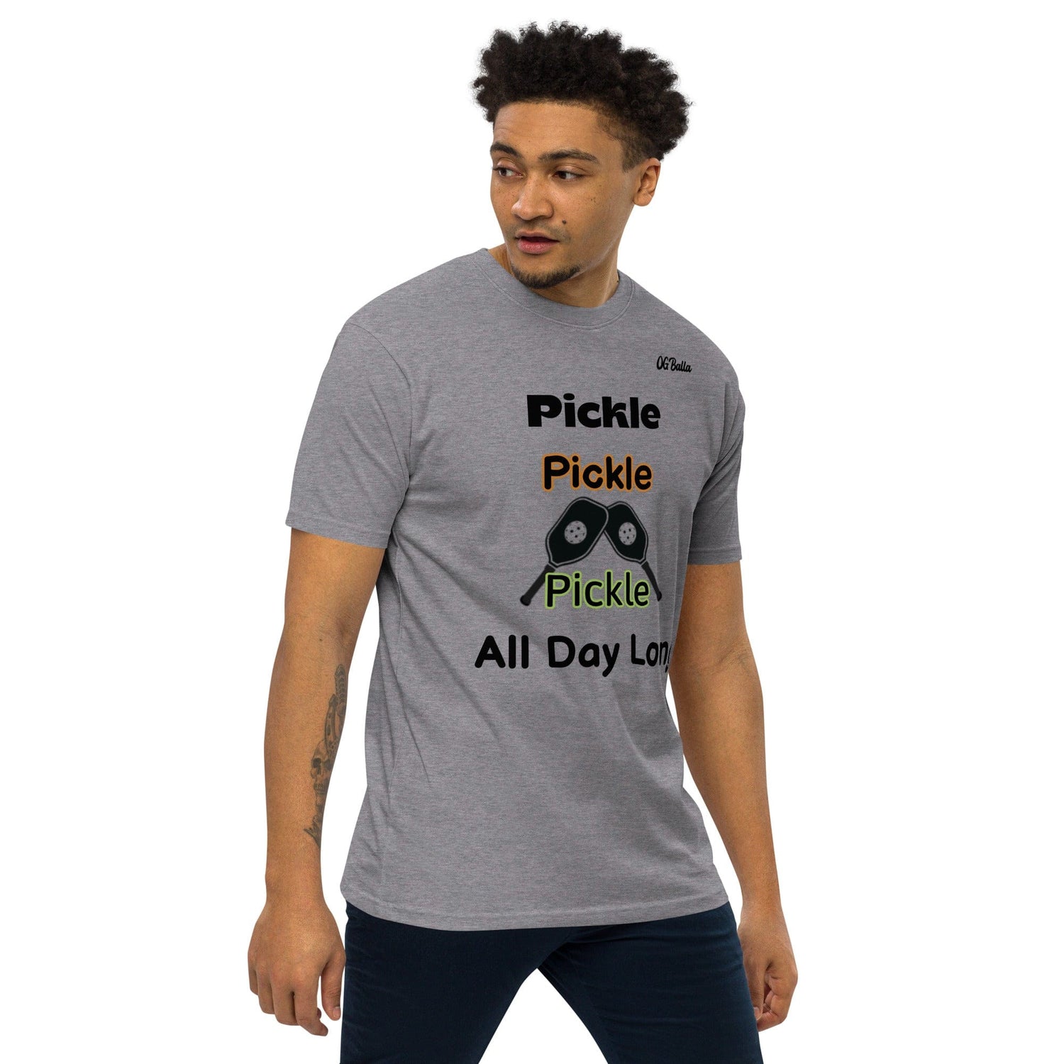 OGBALLA Pickle All Day Men’s premium heavyweight tee