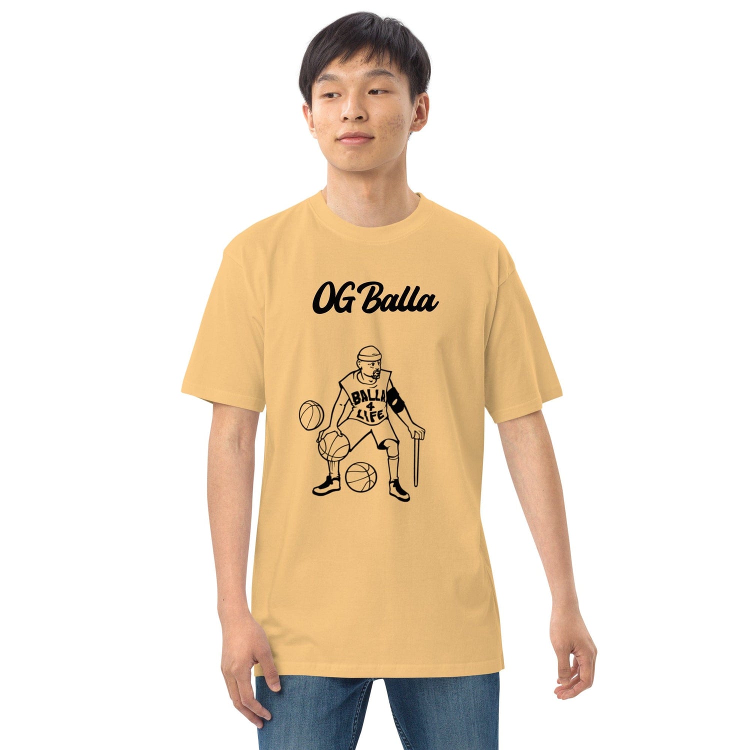 OGBALLA Balla For Life T-shirt épais haut de gamme pour hommes