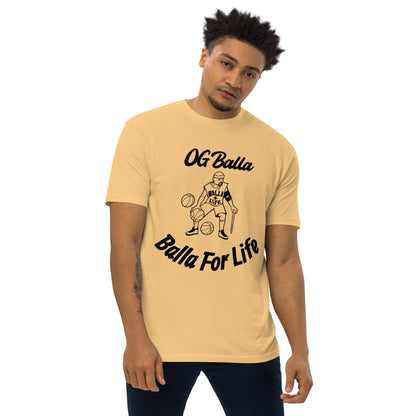 OGBALLA Balla For Life Men’s premium heavyweight tee