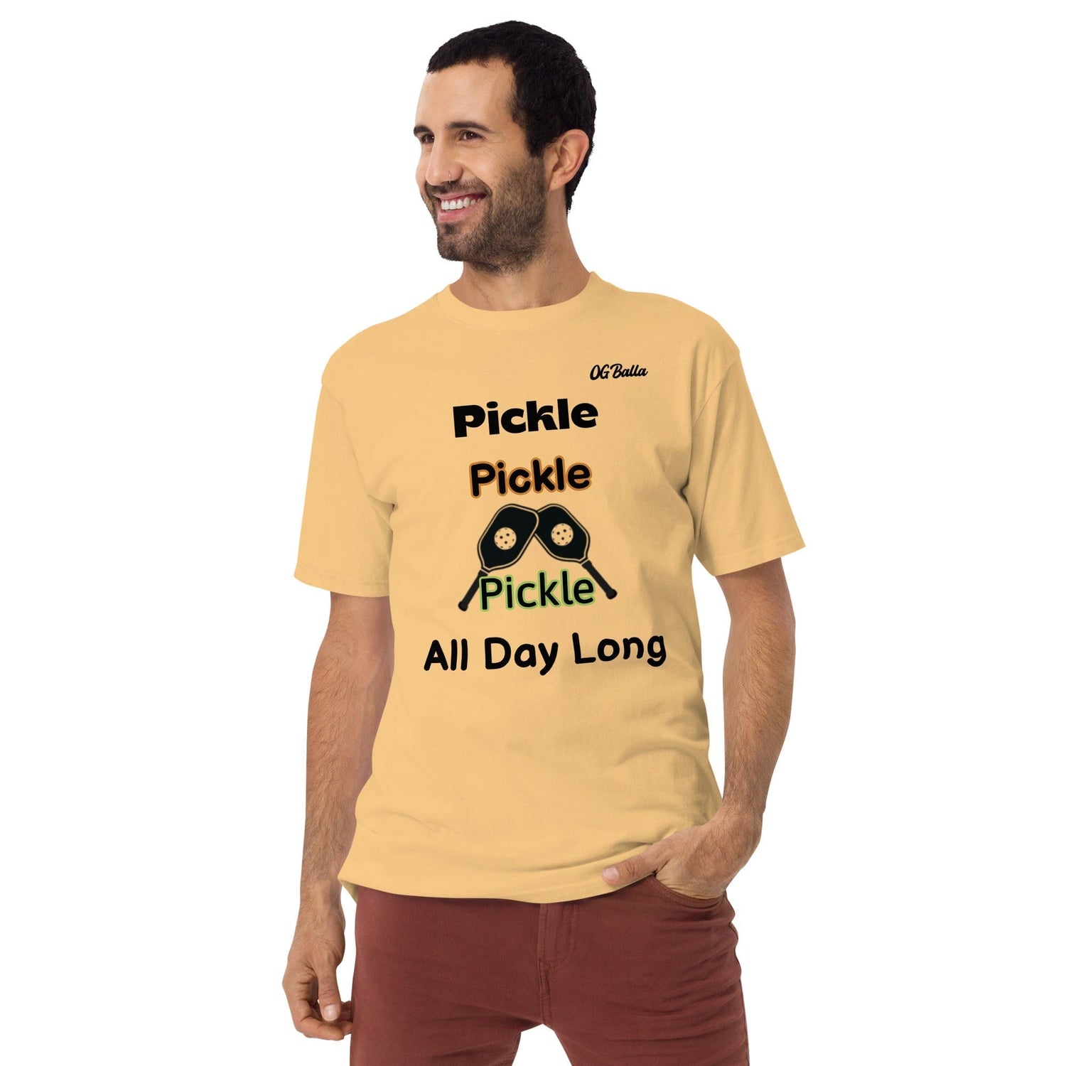 OGBALLA Pickle Every Day Men’s premium heavyweight tee *NEW