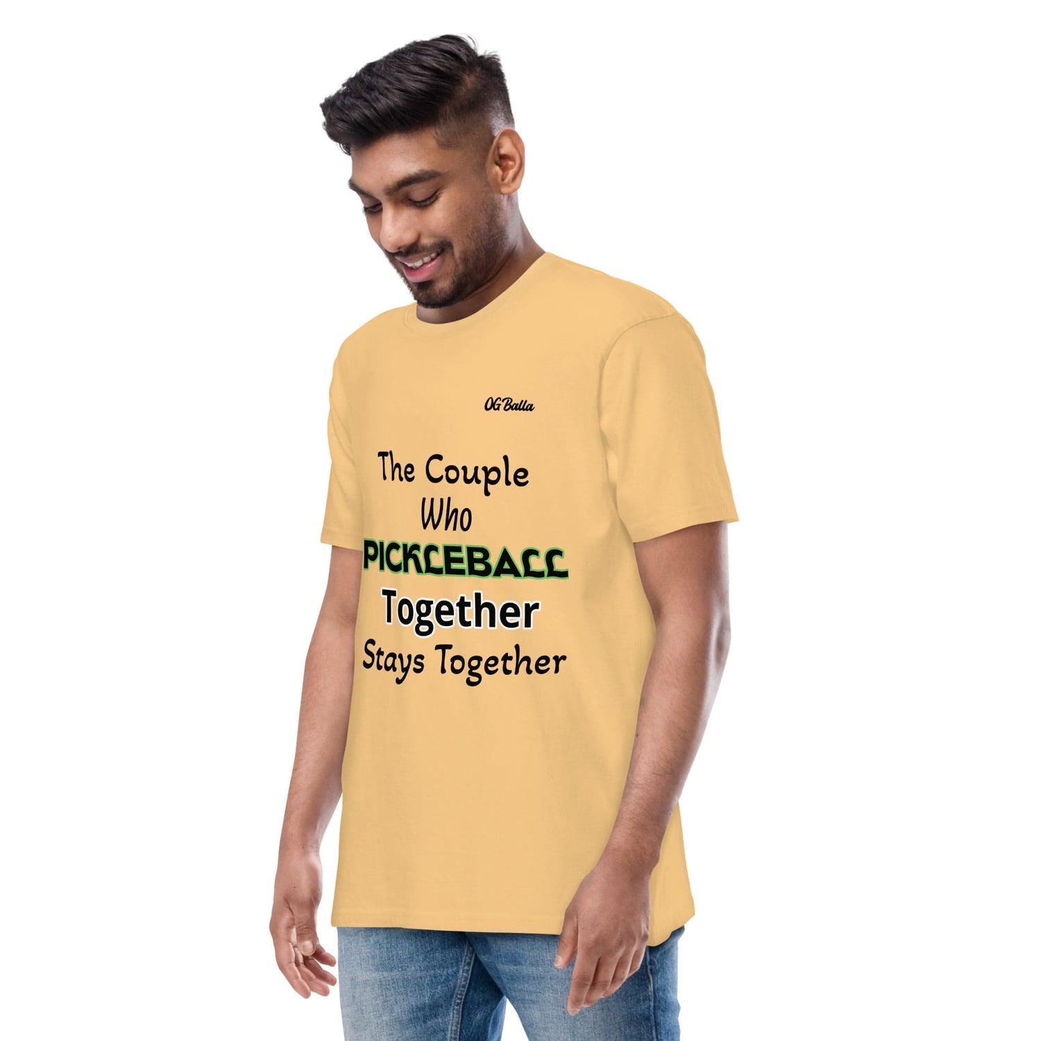 OGBALLA Pickleballa Couple Men’s premium heavyweight tee *NEW