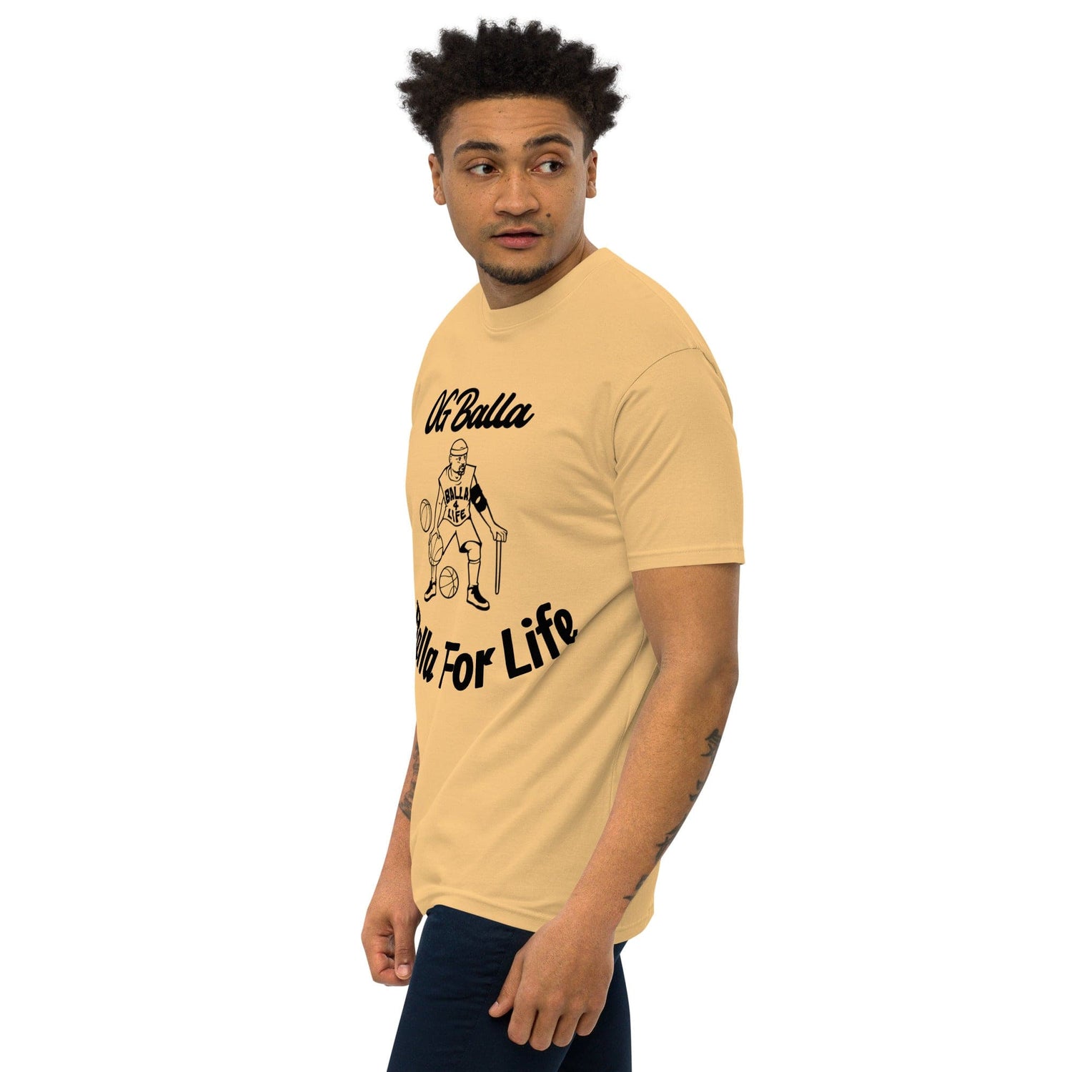 OGBALLA Balla For Life Men’s premium heavyweight tee