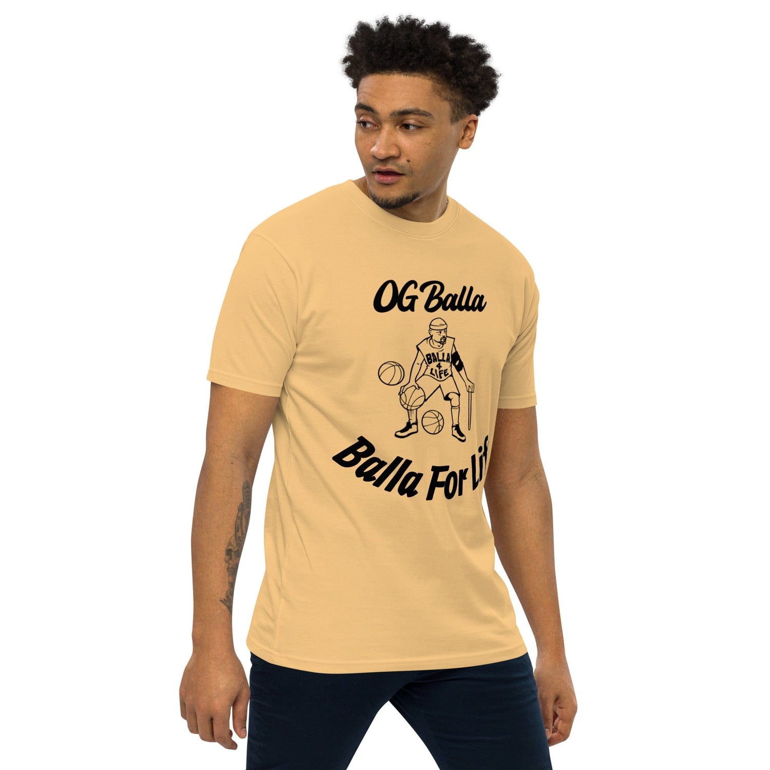 OGBALLA Balla For Life Men’s premium heavyweight tee