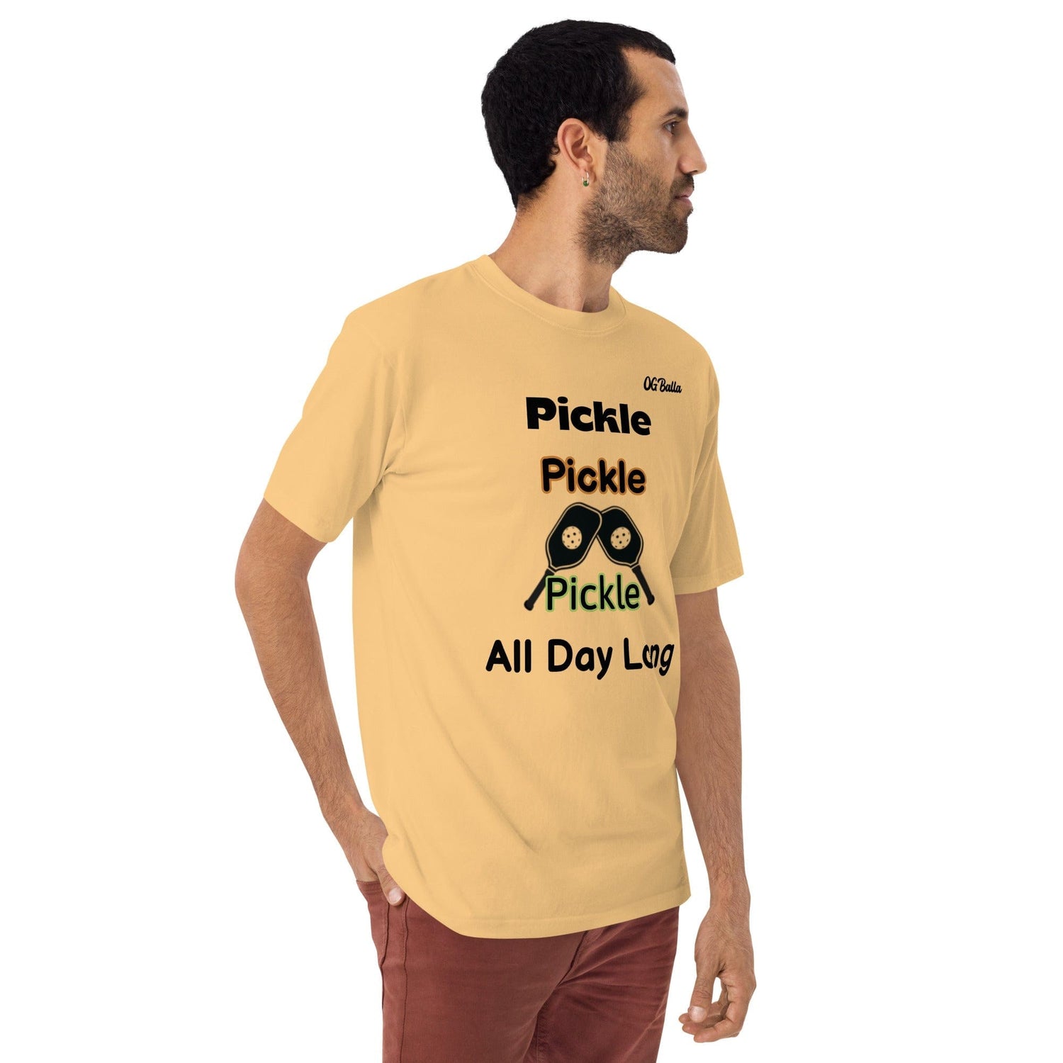 OGBALLA Pickle Every Day Men’s premium heavyweight tee *NEW