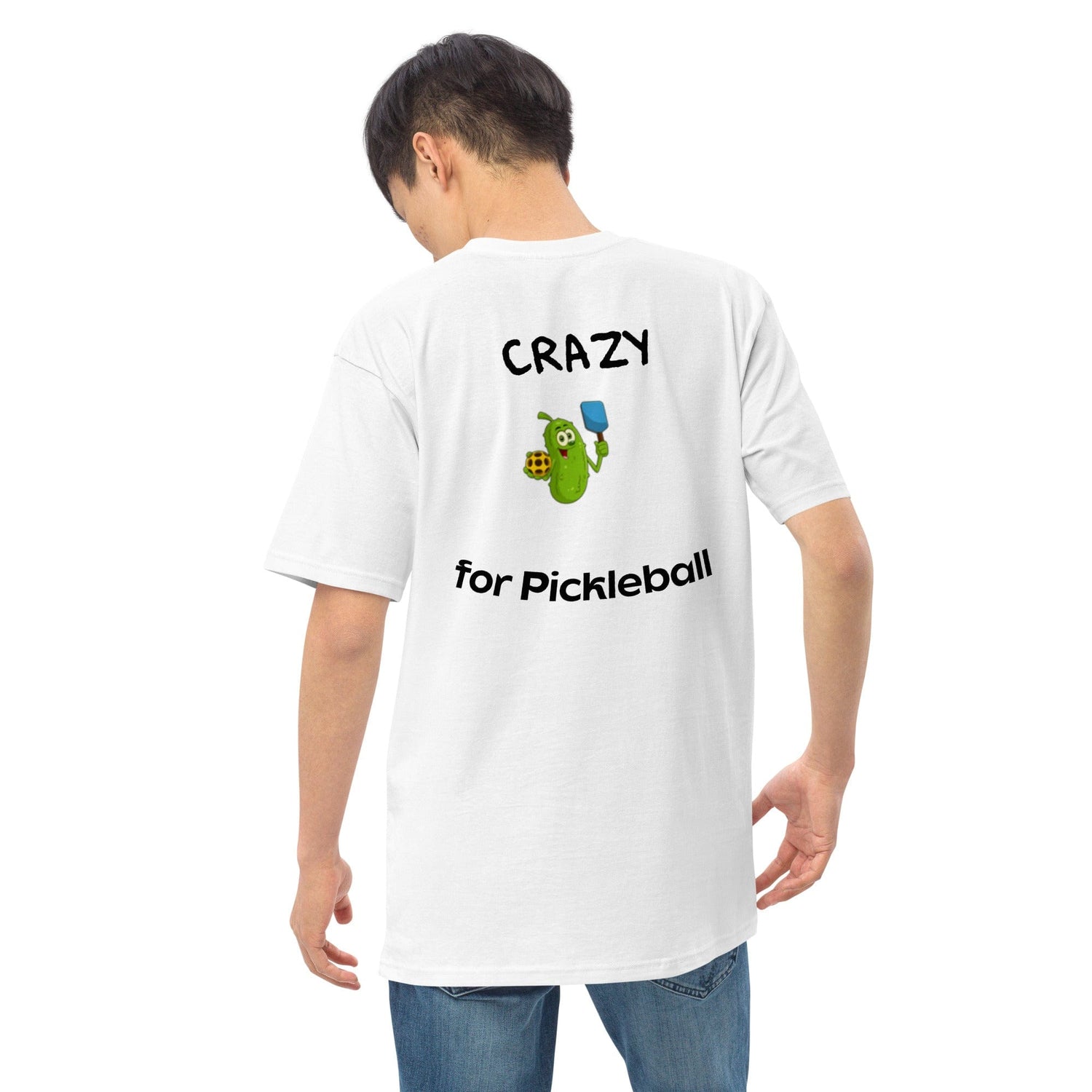 OGBALLA Crazy For Pickleball Men’s premium heavyweight tee