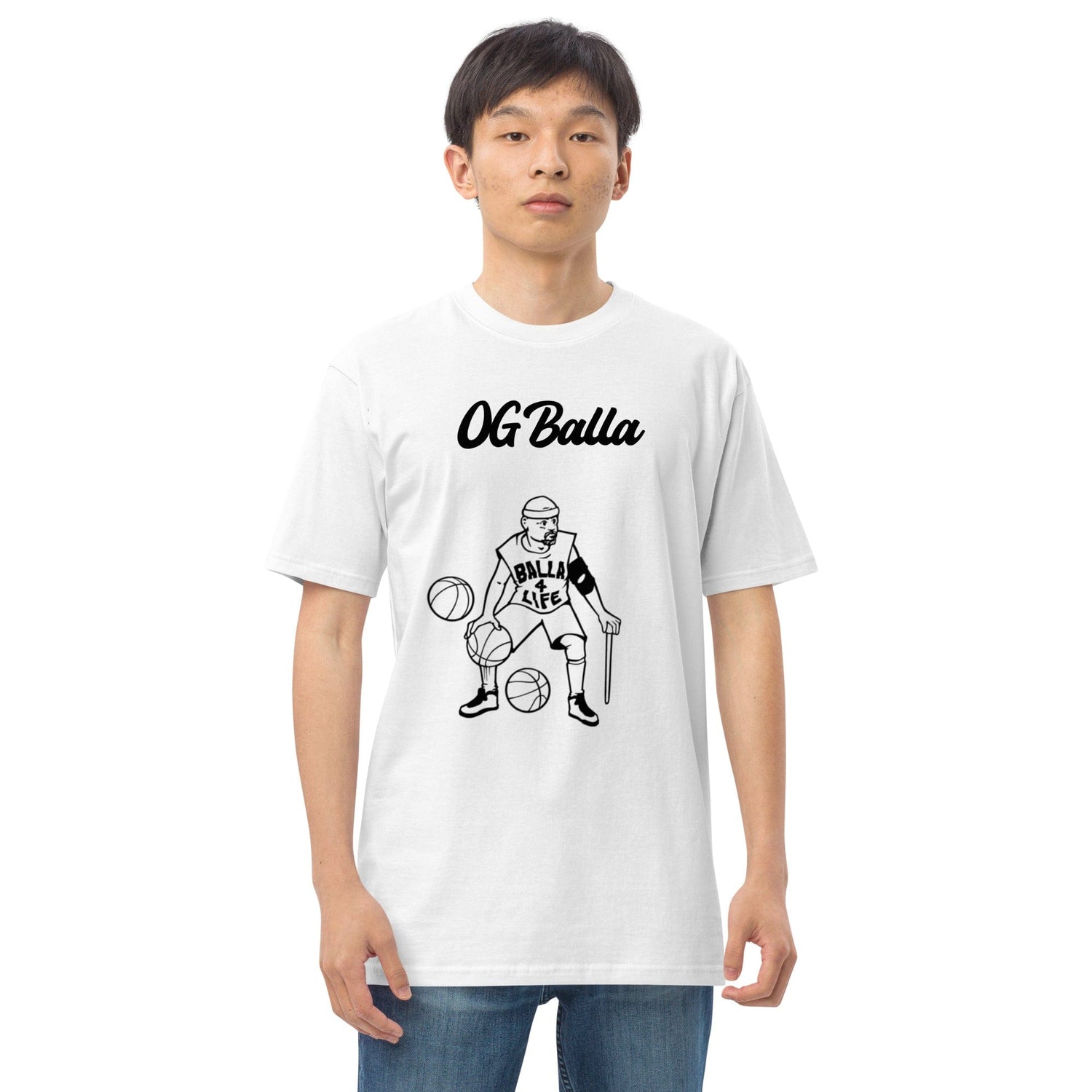 OGBALLA Balla For Life T-shirt épais haut de gamme pour hommes