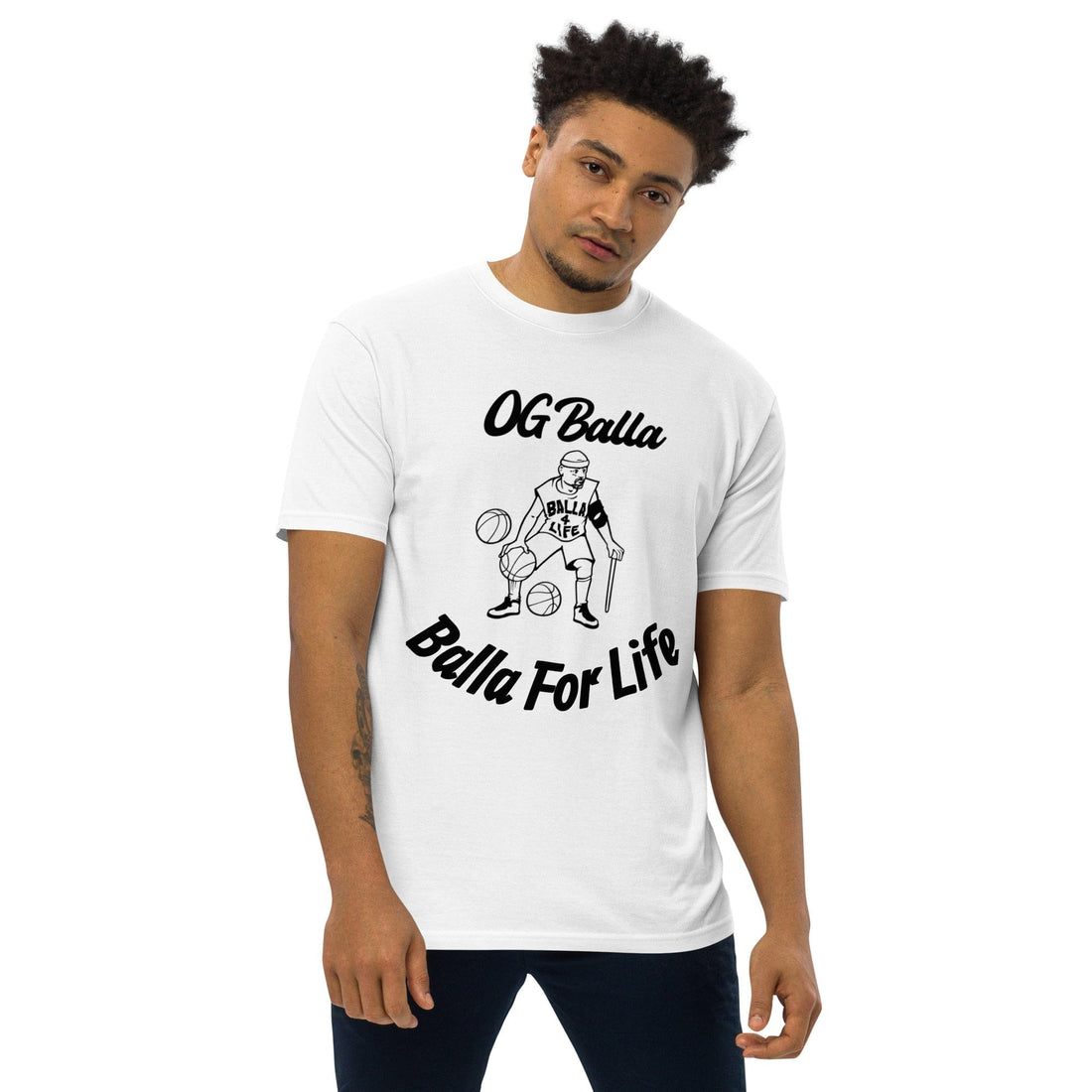 OGBALLA Balla For Life T-shirt épais haut de gamme pour hommes