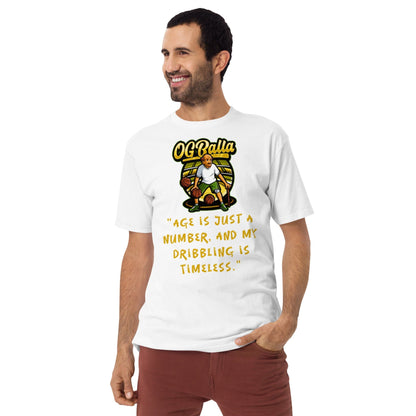 OGBALLA NOUVEAU T-shirt de basket-ball | «Plus de trucs dans ma manche» | Magicien de la CourT-shirt poids lourd premium pour homme