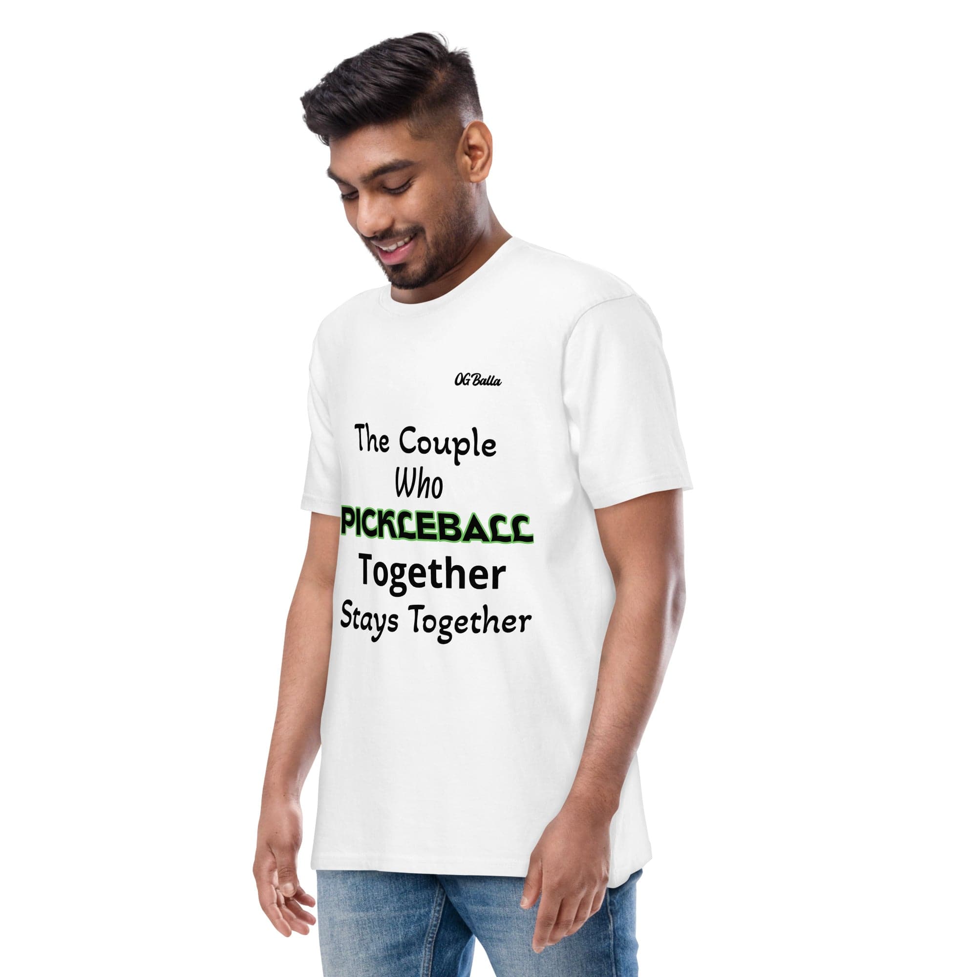 OGBALLA Pickleballa Couple Men’s premium heavyweight tee *NEW