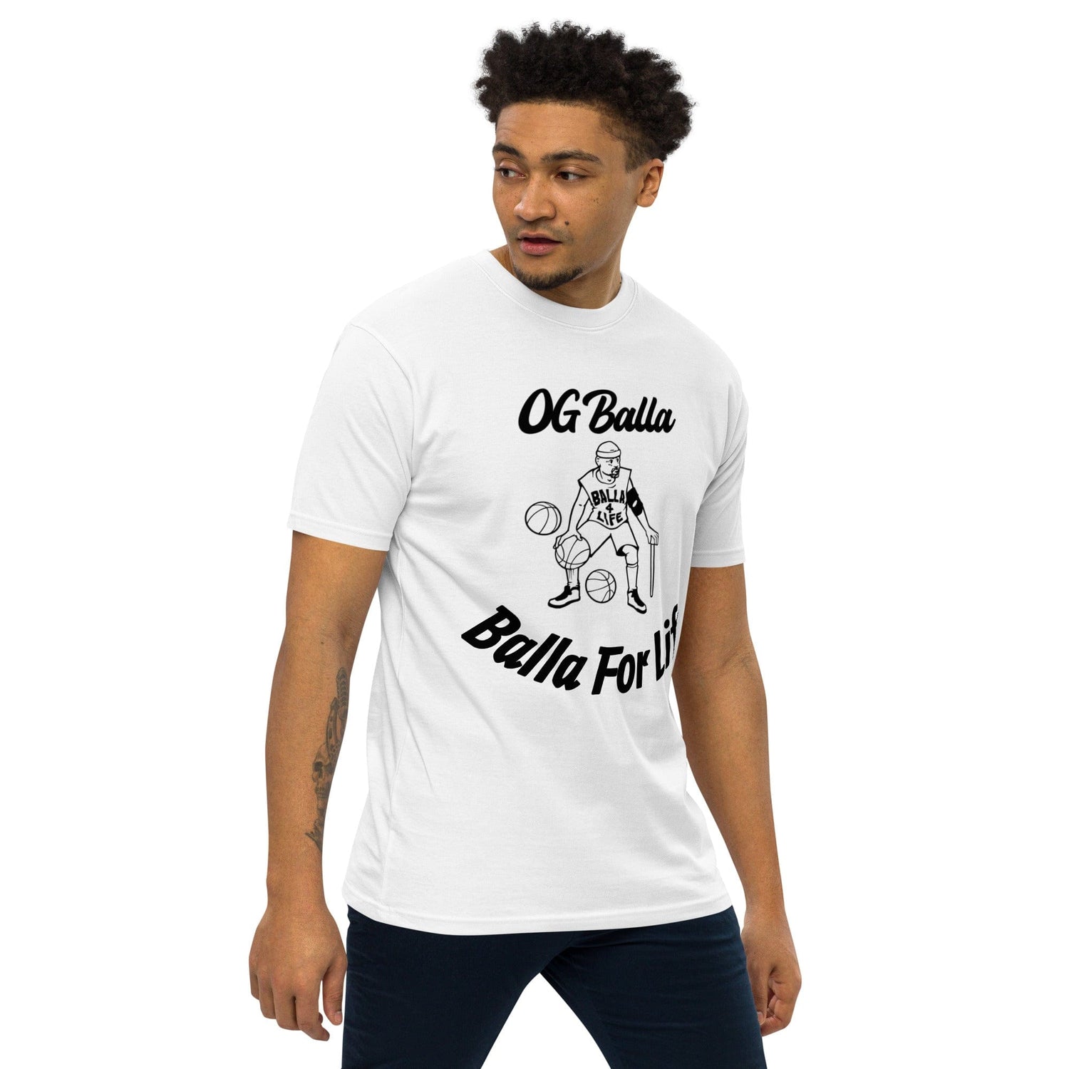 OGBALLA Balla For Life T-shirt épais haut de gamme pour hommes