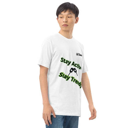 OGBALLA Stay Active Pickleball Men’s premium heavyweight tee *NEW