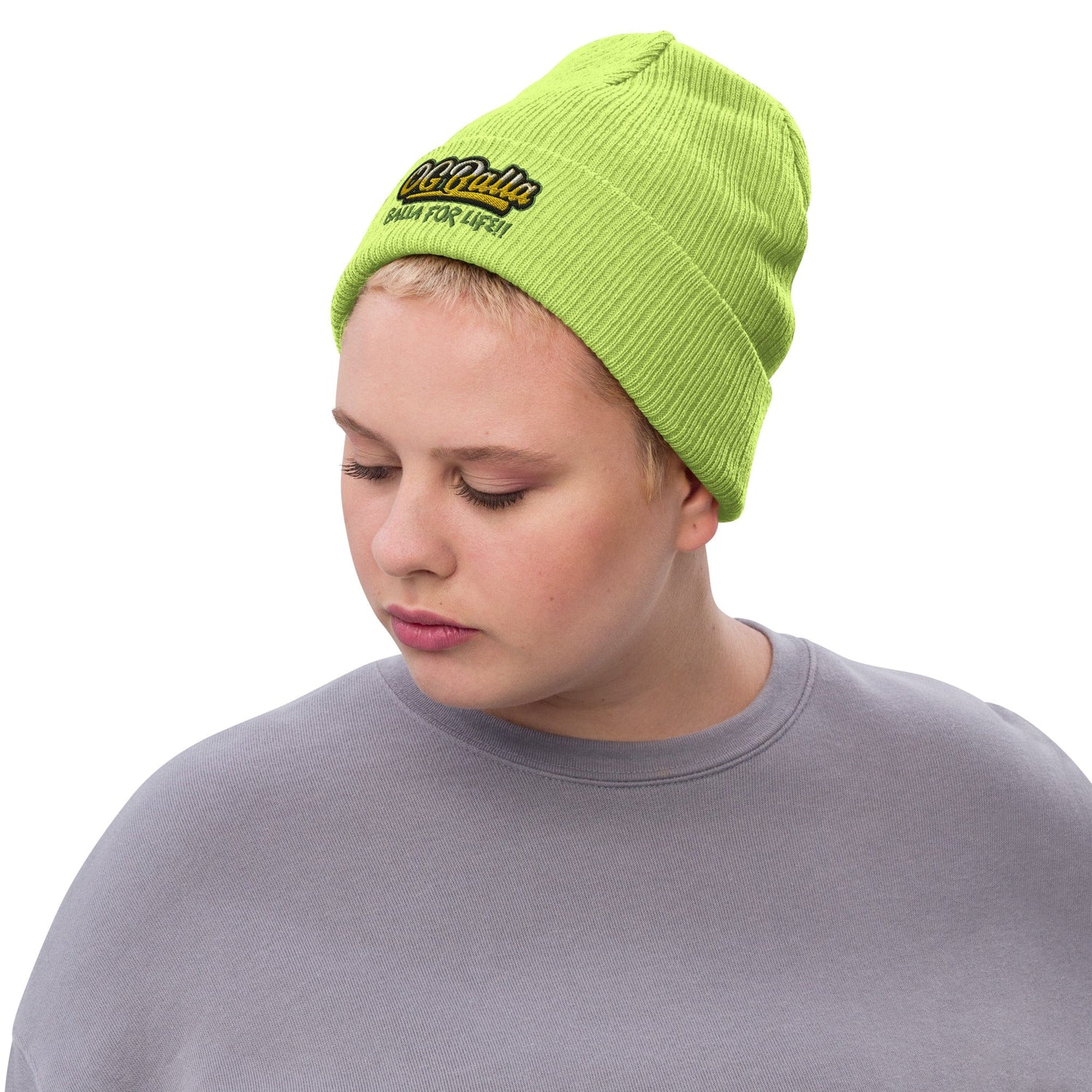 OGBALLA Balla For Life Ribbed knit beanie. *NEW - OGBALLA.com