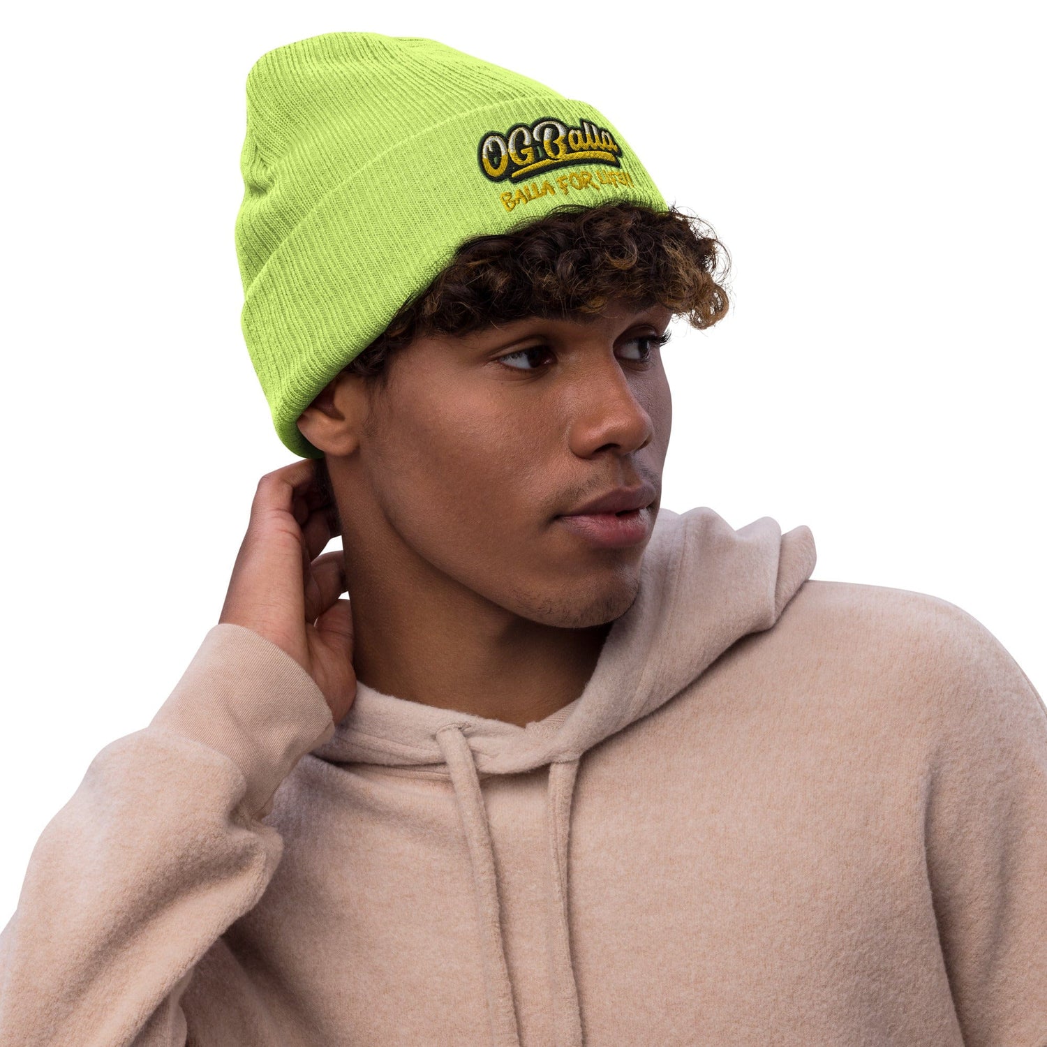 OGBALLA Balla For Life Ribbed knit beanie *NEW - OGBALLA.com