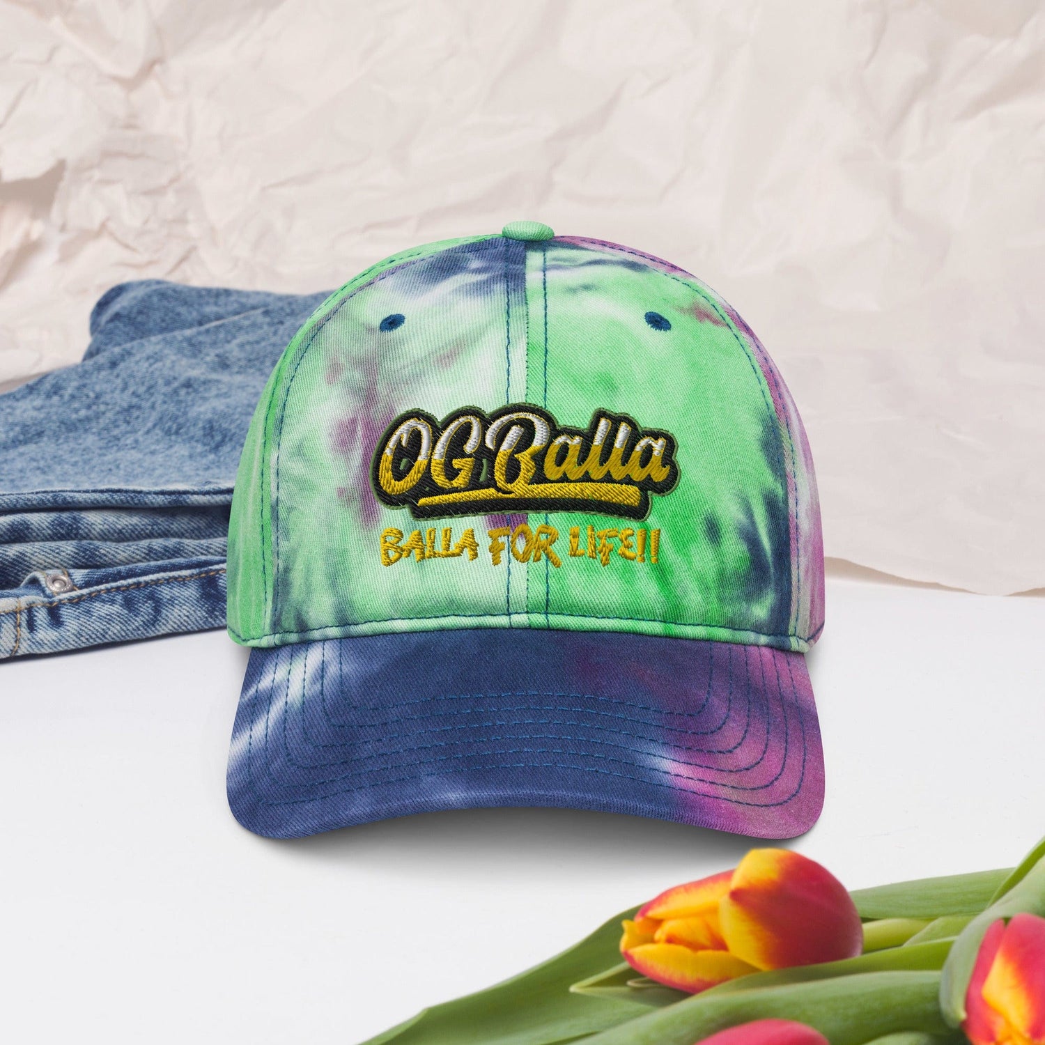 OGBALLA &quot;Balla For Life&quot; Tie dye hat *NEW - OGBALLA.com