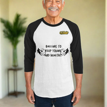 OGBALLA "Balling To Keep Young" 3/4 sleeve raglan shirt
